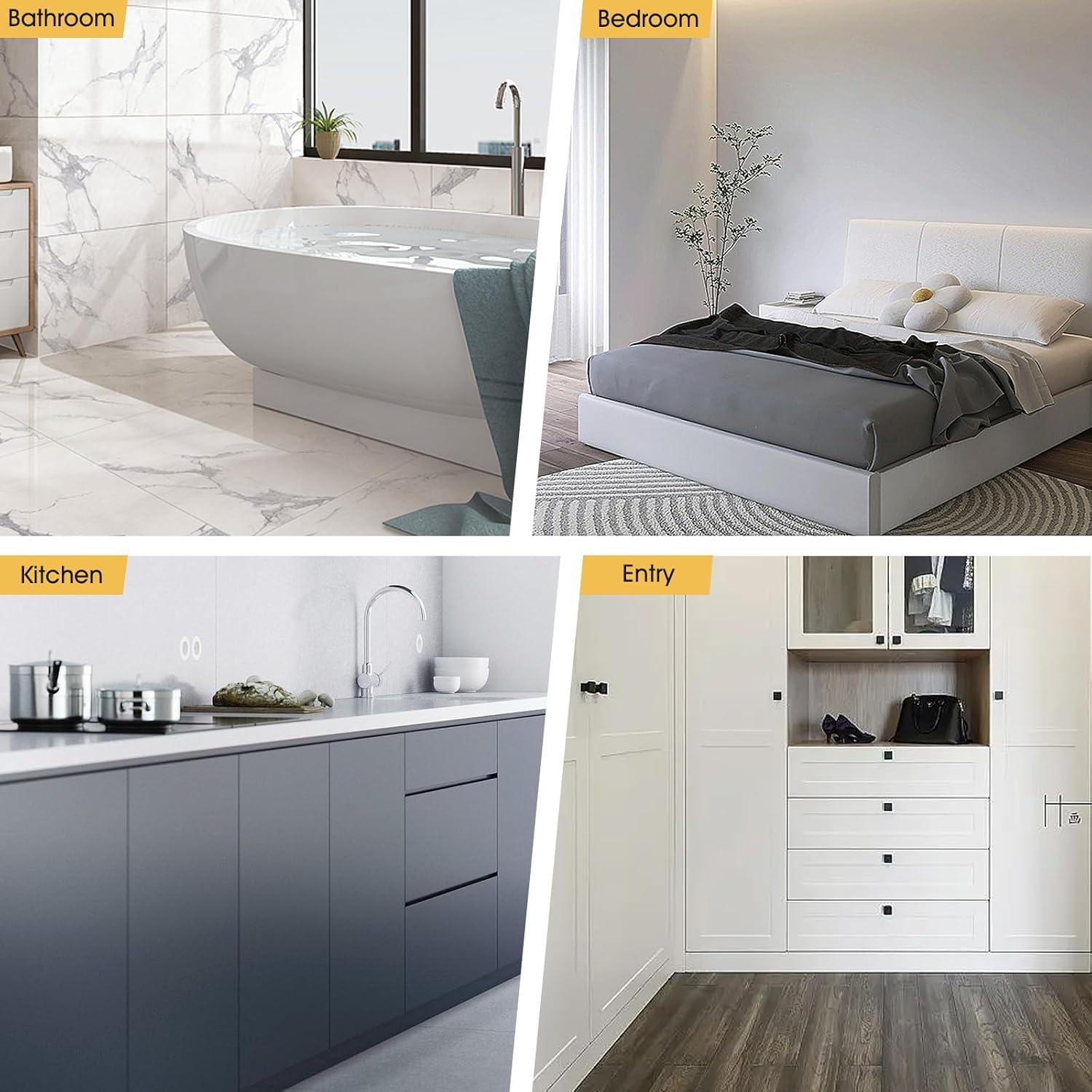 Alfombra de Baño de Lujo Negra ACCUMTEK 120x43cm Antideslizante