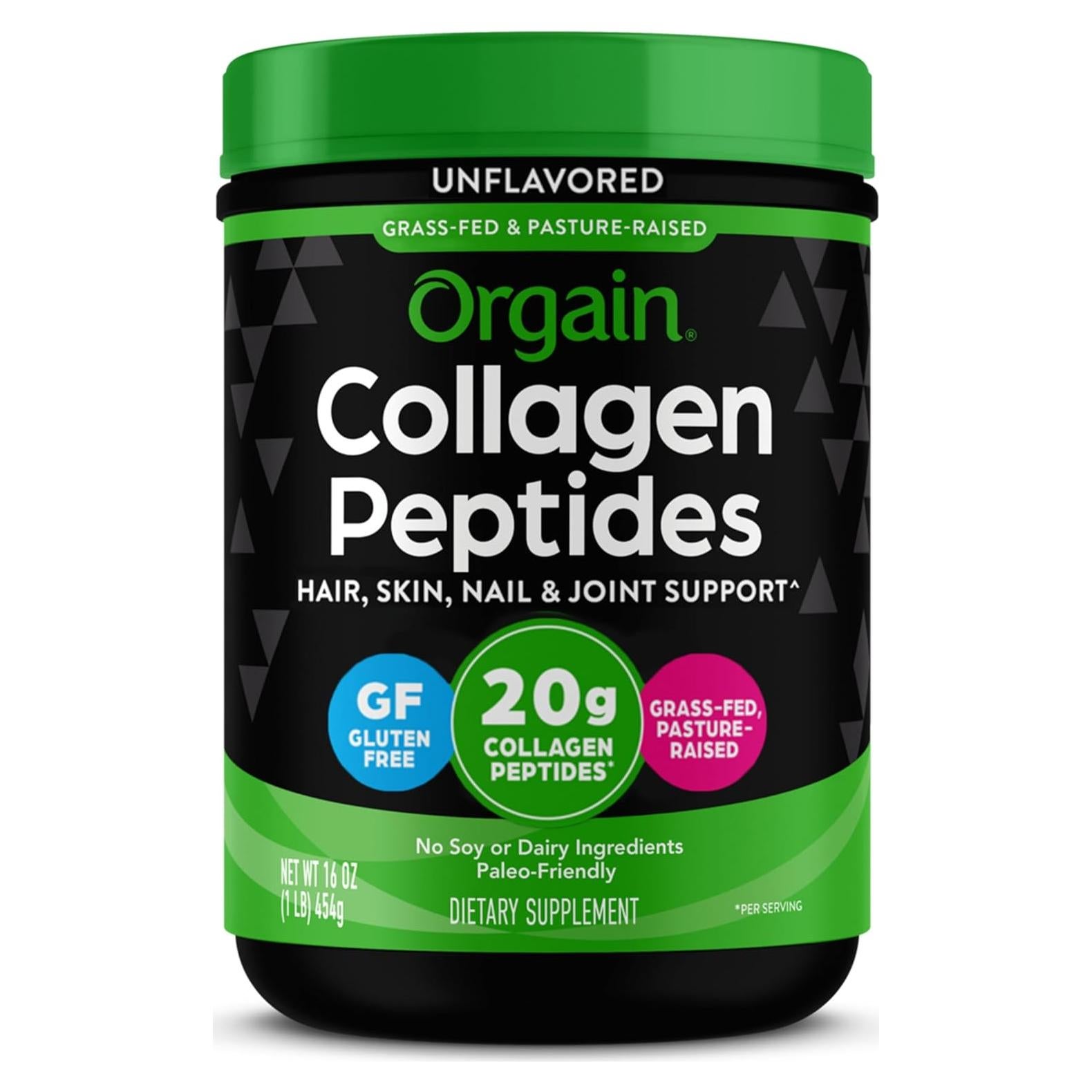 Péptidos de Colágeno Hidrolizado Orgain 0.45kg Sin Sabor