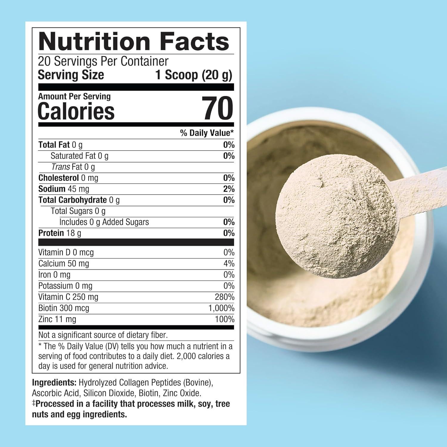 Polvo de Colágeno Purely Inspired Sin Sabor - 20g Proteína