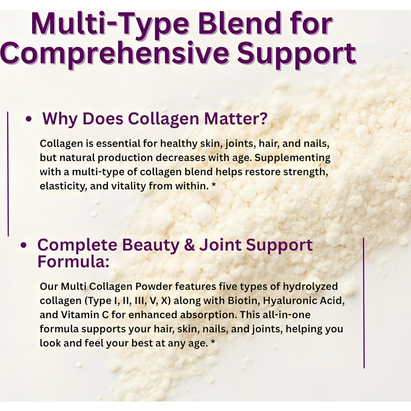 Micro Ingredients Multi Colágeno Péptidos 450g Sin Sabor