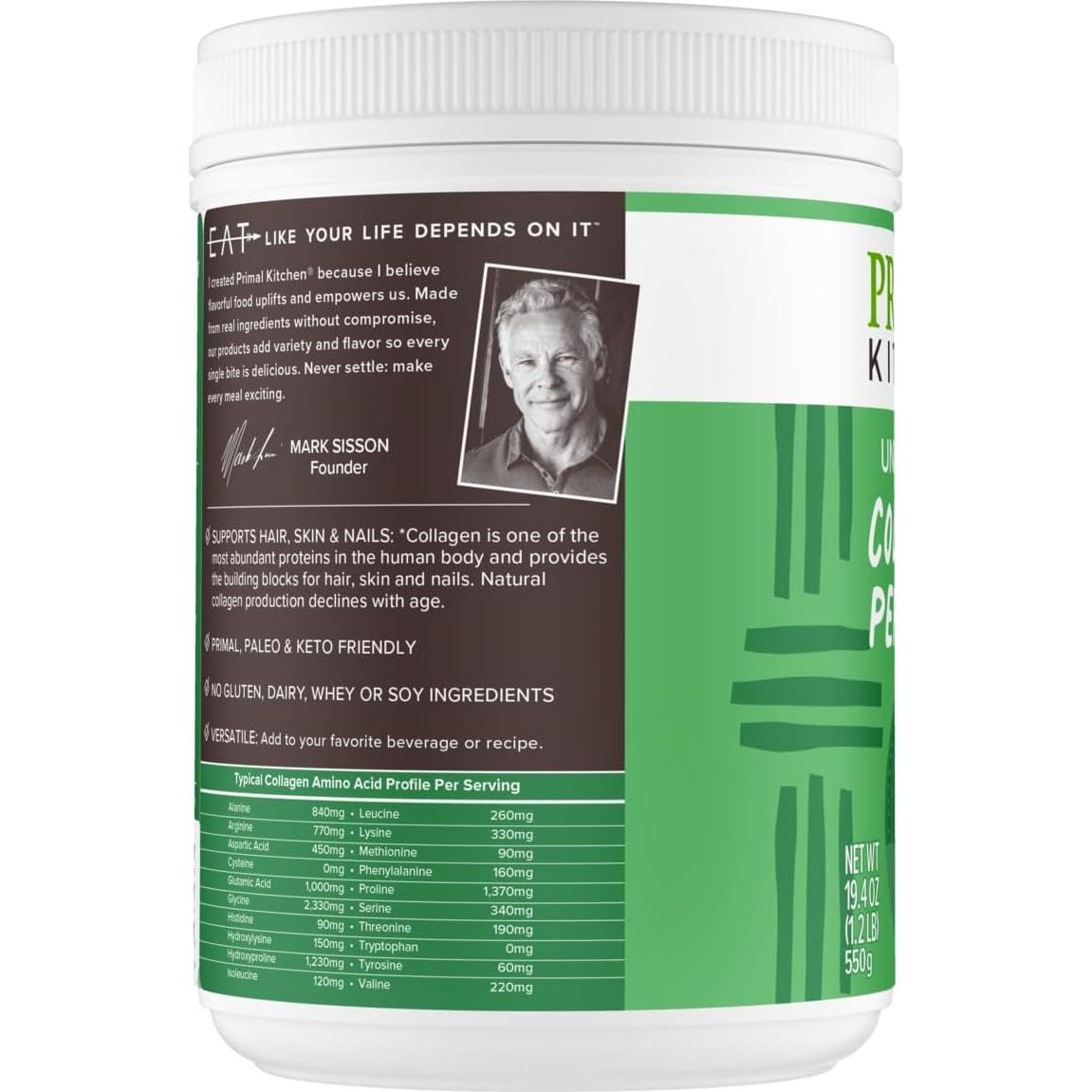 Péptidos de colágeno Primal Kitchen sin sabor 0.54 kg