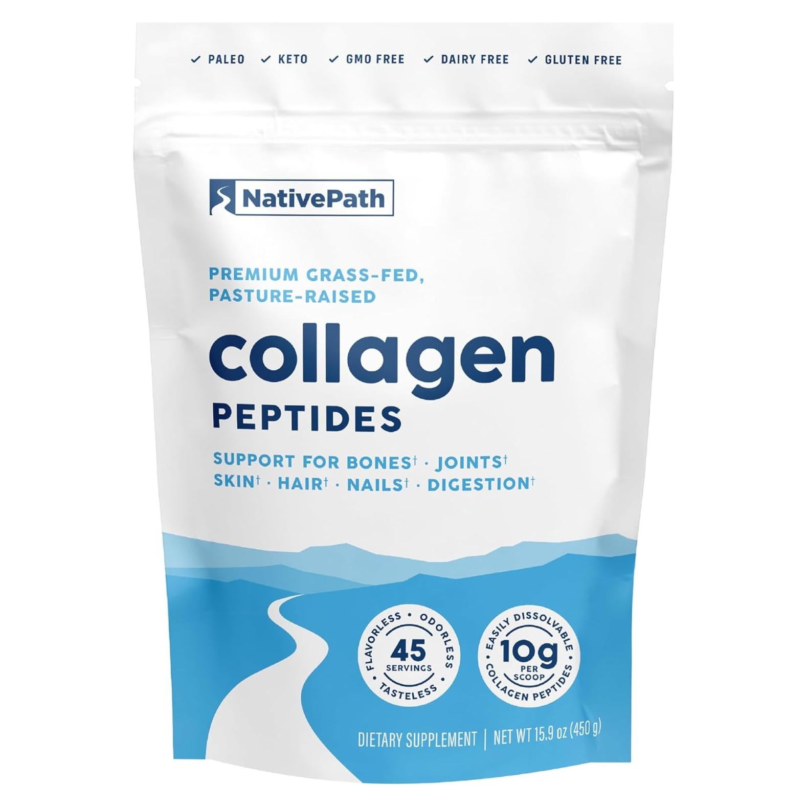 Proteína de Colágeno Hidrolizado NativePath - 450 g - Tipo 1 y 3