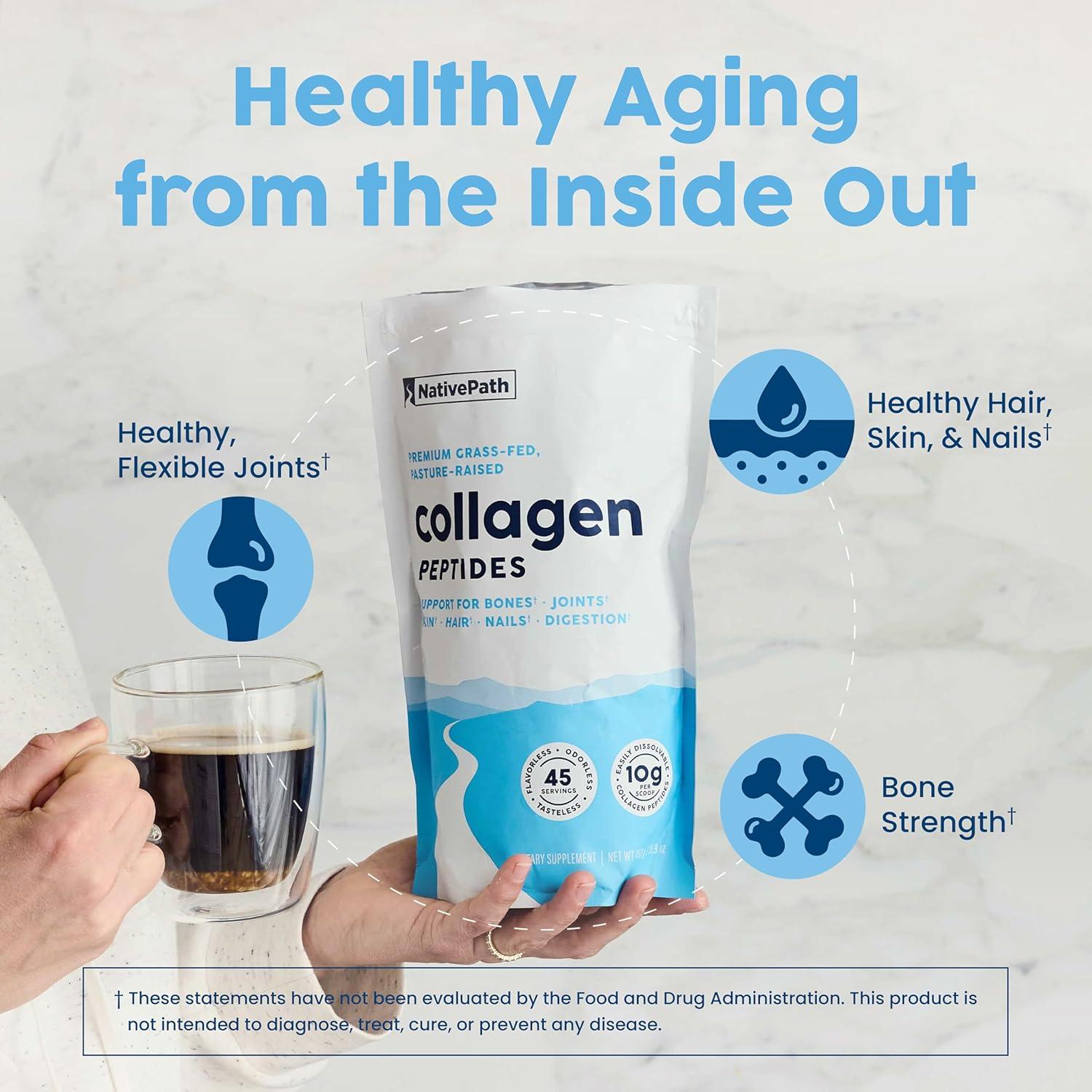 Proteína de Colágeno Hidrolizado NativePath - 450 g - Tipo 1 y 3