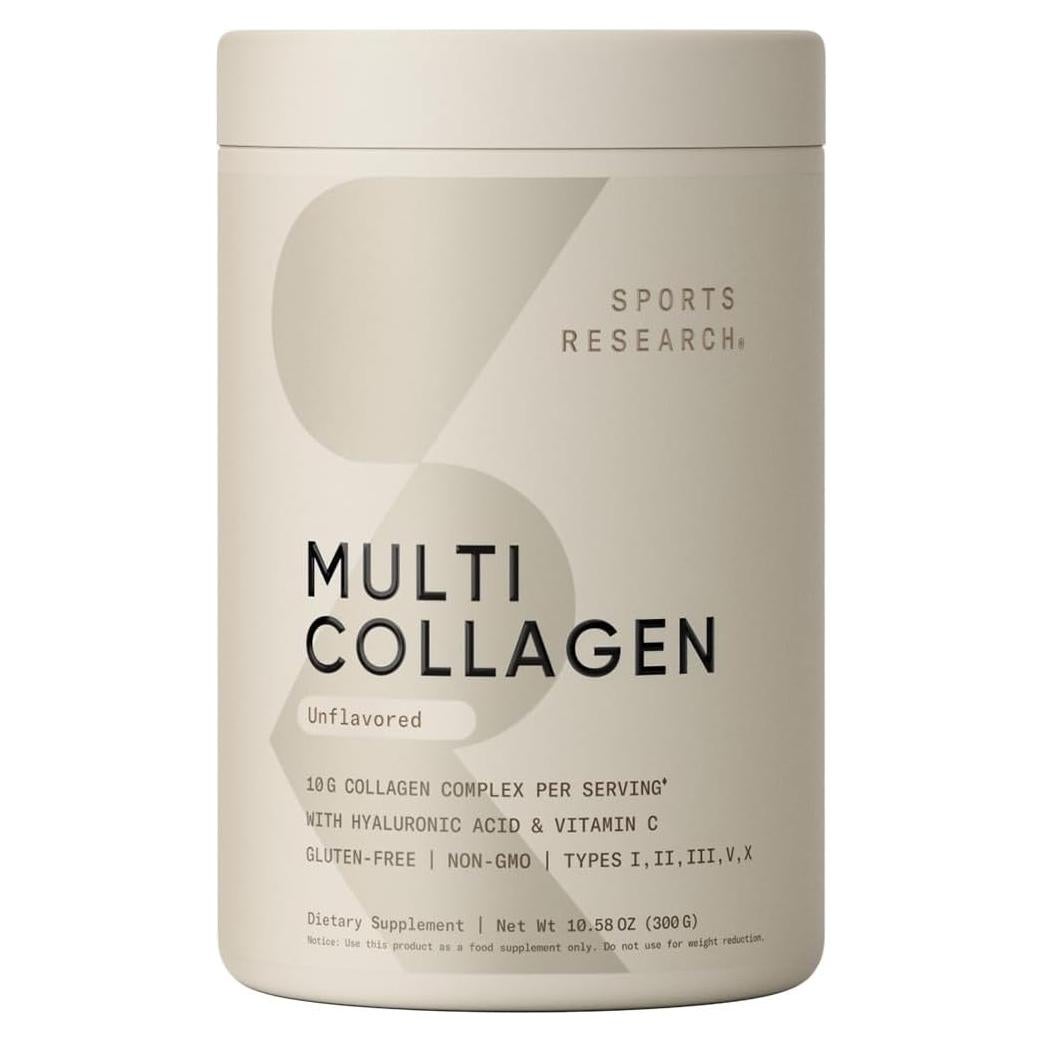 Polvo de Colágeno Múltiple Sports Research 30 Porciones Sin Sabor