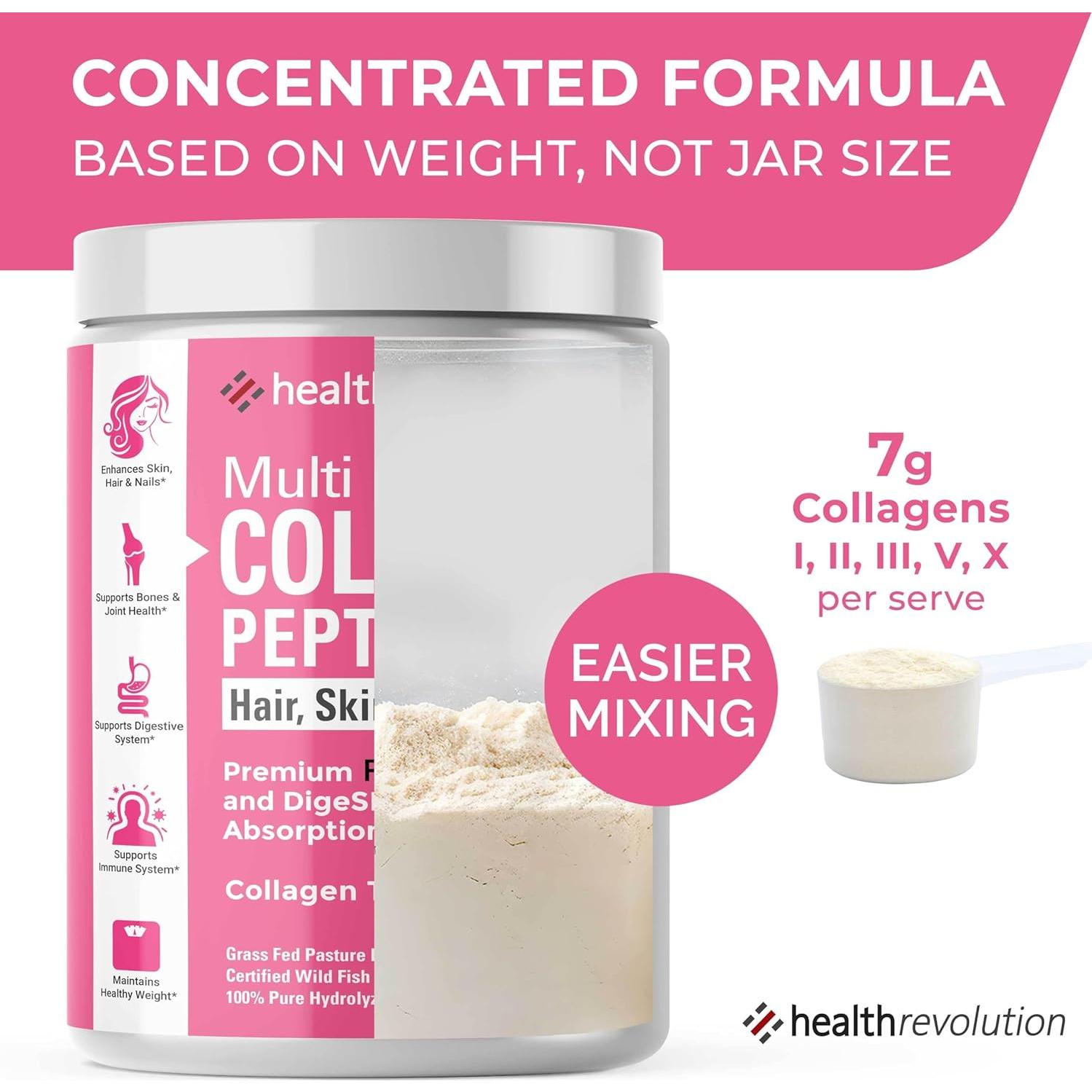 Proteína de Colágeno Hidrolizado Múltiple Health Revolution 210g