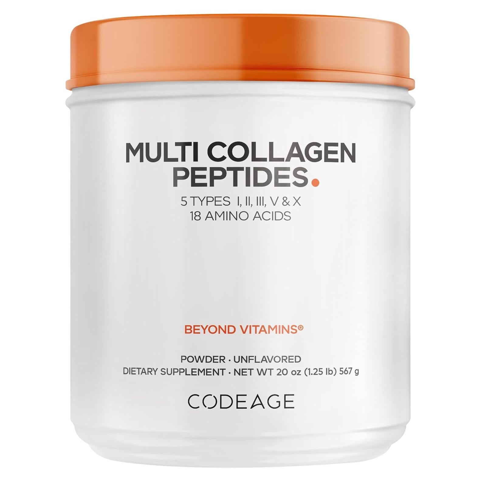 Polvo de Colágeno Múltiple Codeage 0.57 kg - Hidrolizado Sin Sabor