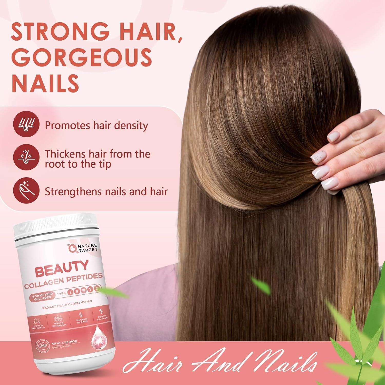 Polvo de Colágeno Nature Target 0.9kg con Vitamina C y Biotina