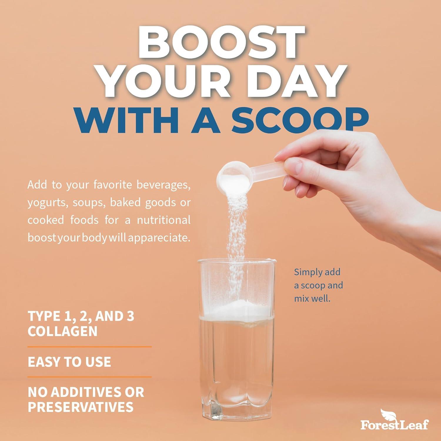 Polvo de Colágeno Hidrolizado ForestLeaf 0.91kg - Sin Sabor