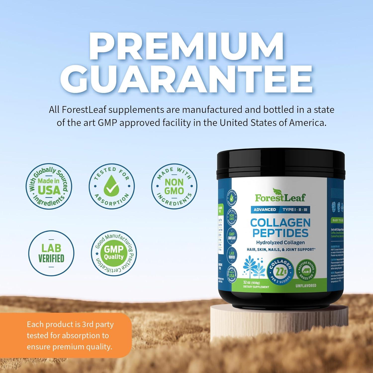 Polvo de Colágeno Hidrolizado ForestLeaf 0.91kg - Sin Sabor