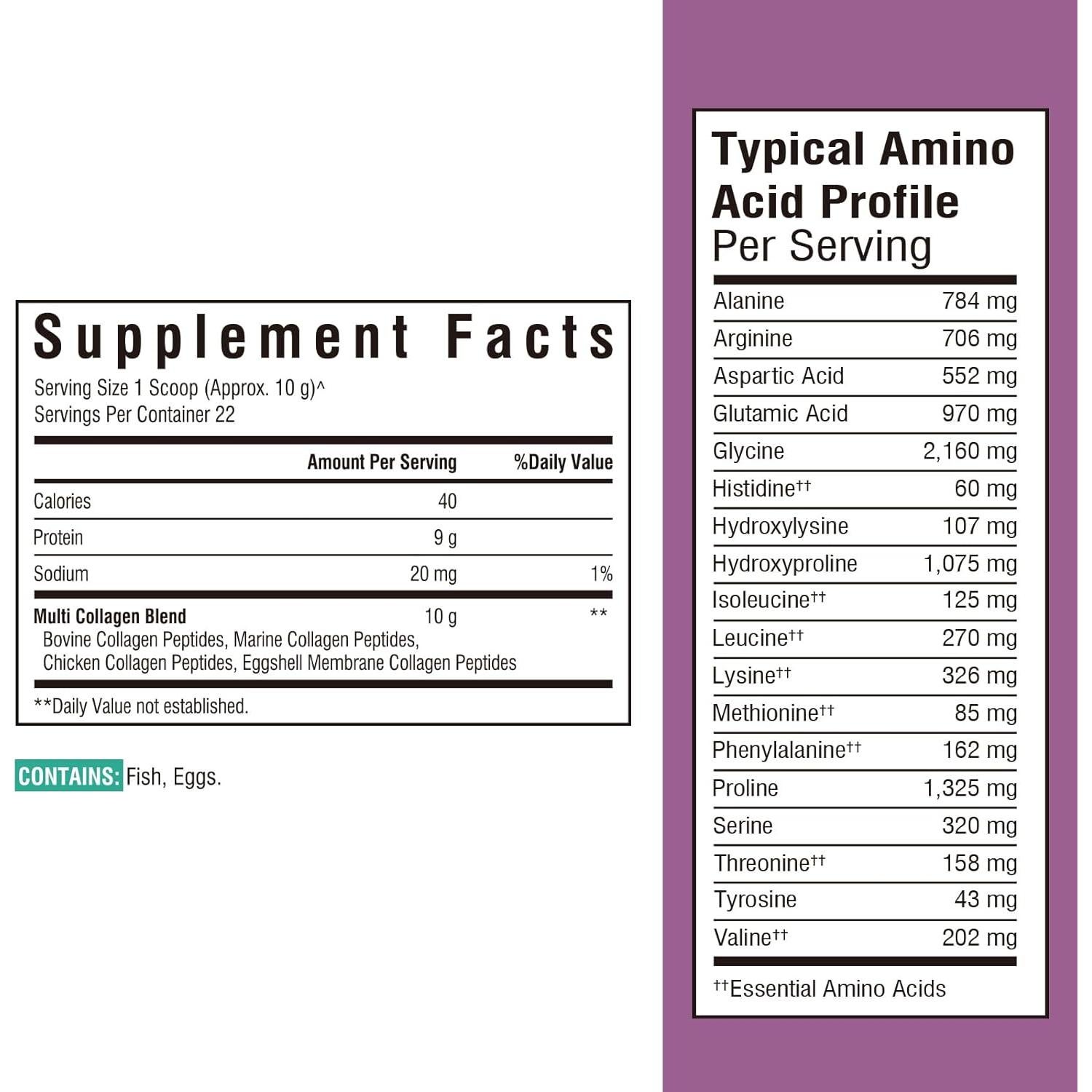 Péptidos de Colágeno Múltiple Vitalibre 226.8g Sin Sabor