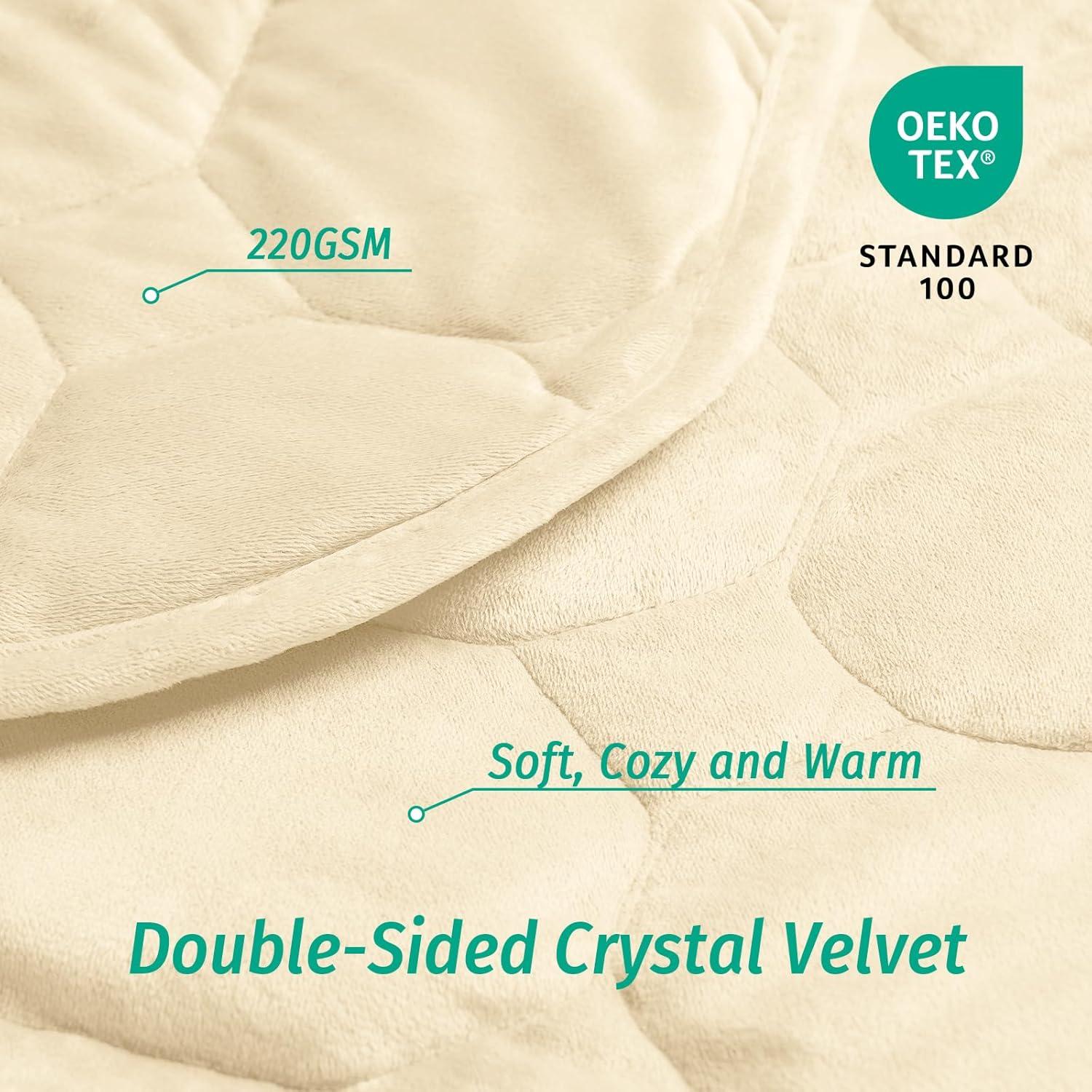 Manta con peso Wemore 3.2 kg beige 61x74 cm para adultos