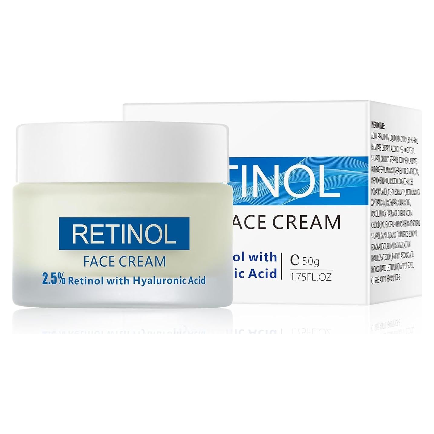 Crema Hidratante Facial GUOYAOLIFU con Retinol y Ácido Hialurónico 85g