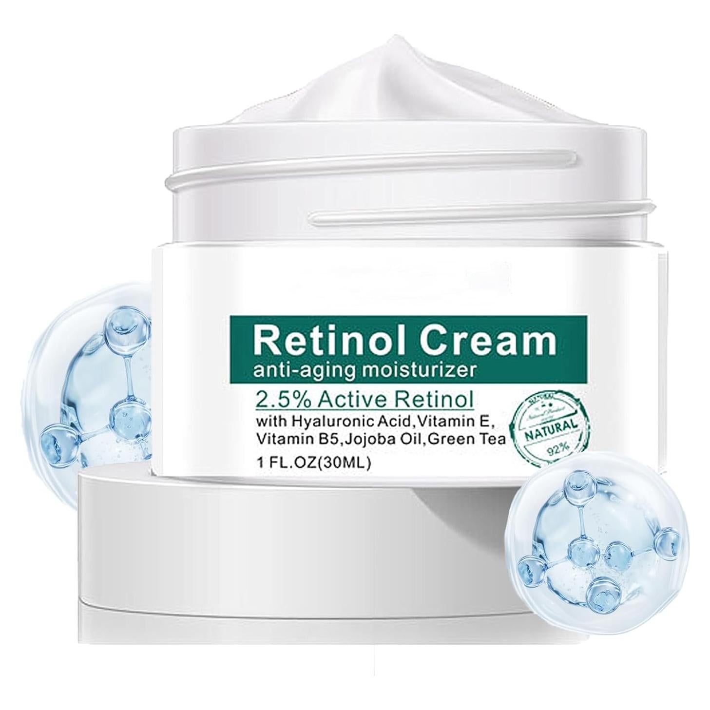 Crema Facial Antienvejecimiento HWM con Retinol 2.5% y Ácido Hialurónico 29.57 ml
