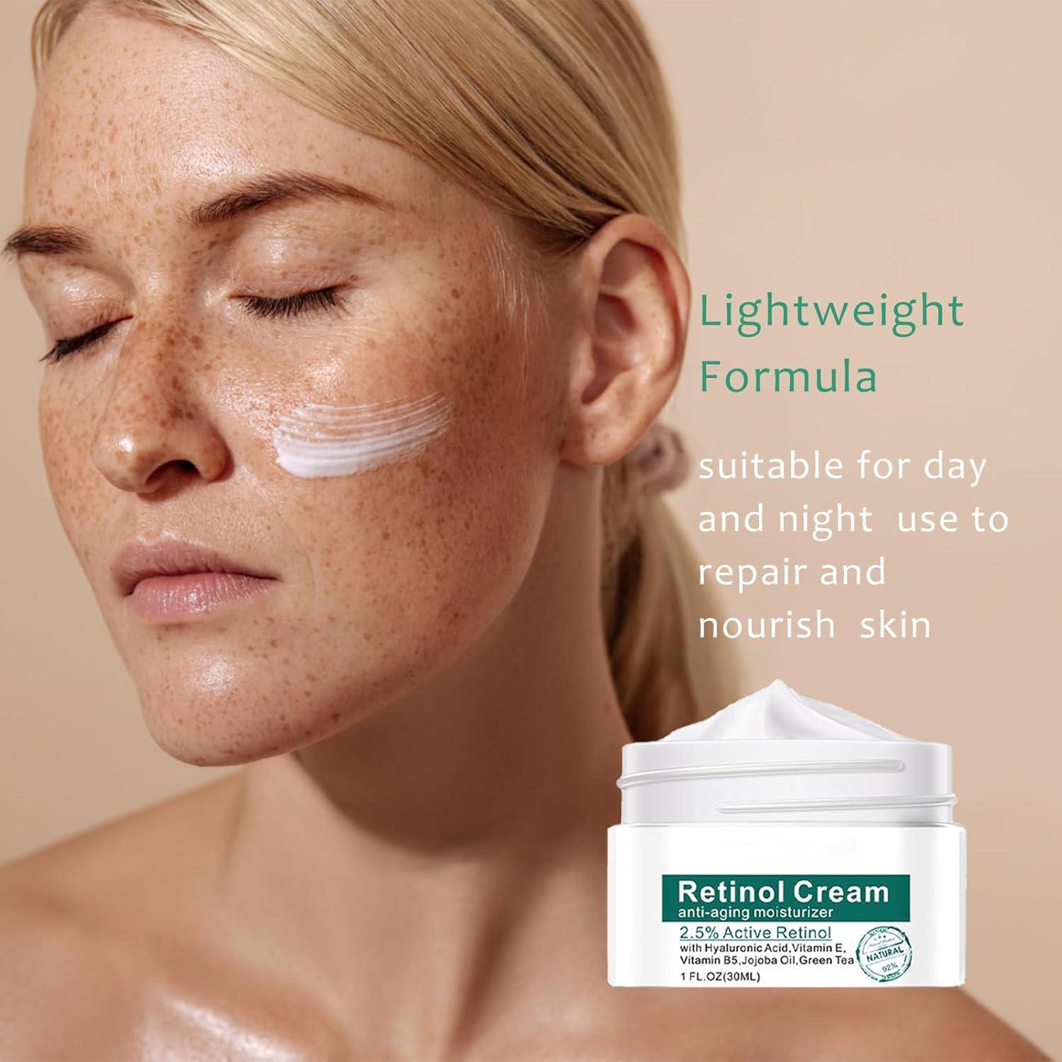 Crema Facial Antienvejecimiento HWM con Retinol 2.5% y Ácido Hialurónico 29.57 ml