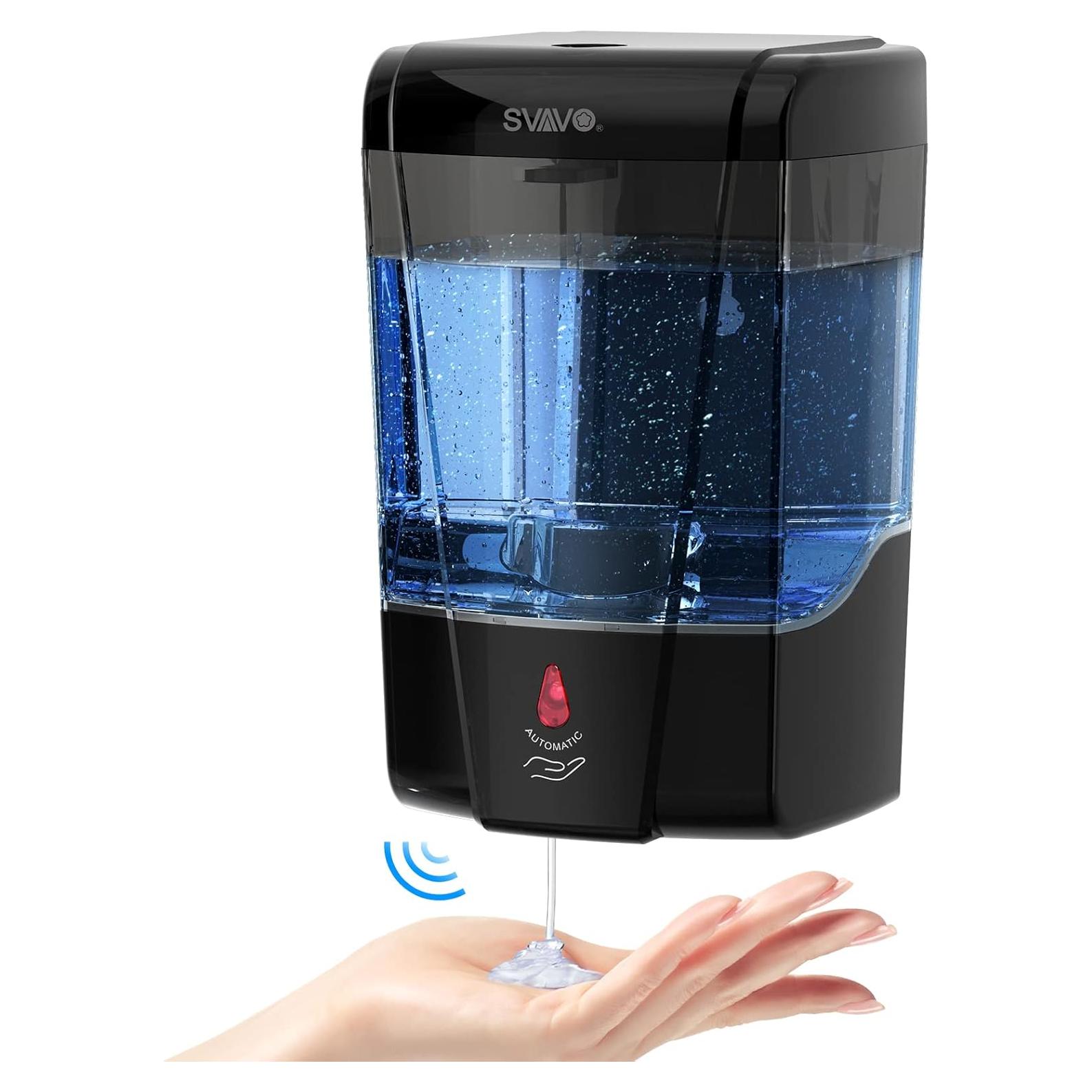 Dispensador Automático de Jabón SVAVO 600ml Negro Sin Contacto