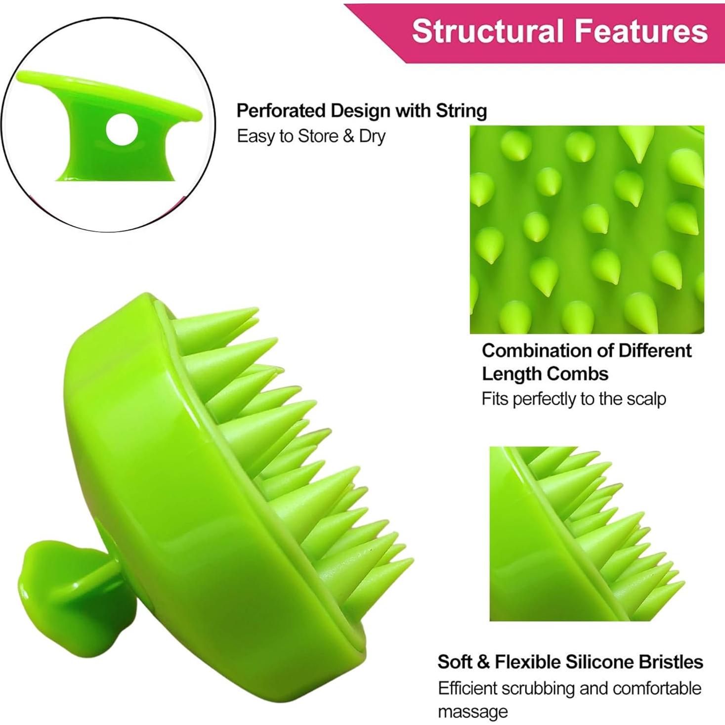 Cepillo de Masaje para Cuero Cabelludo Blond Forte Verde