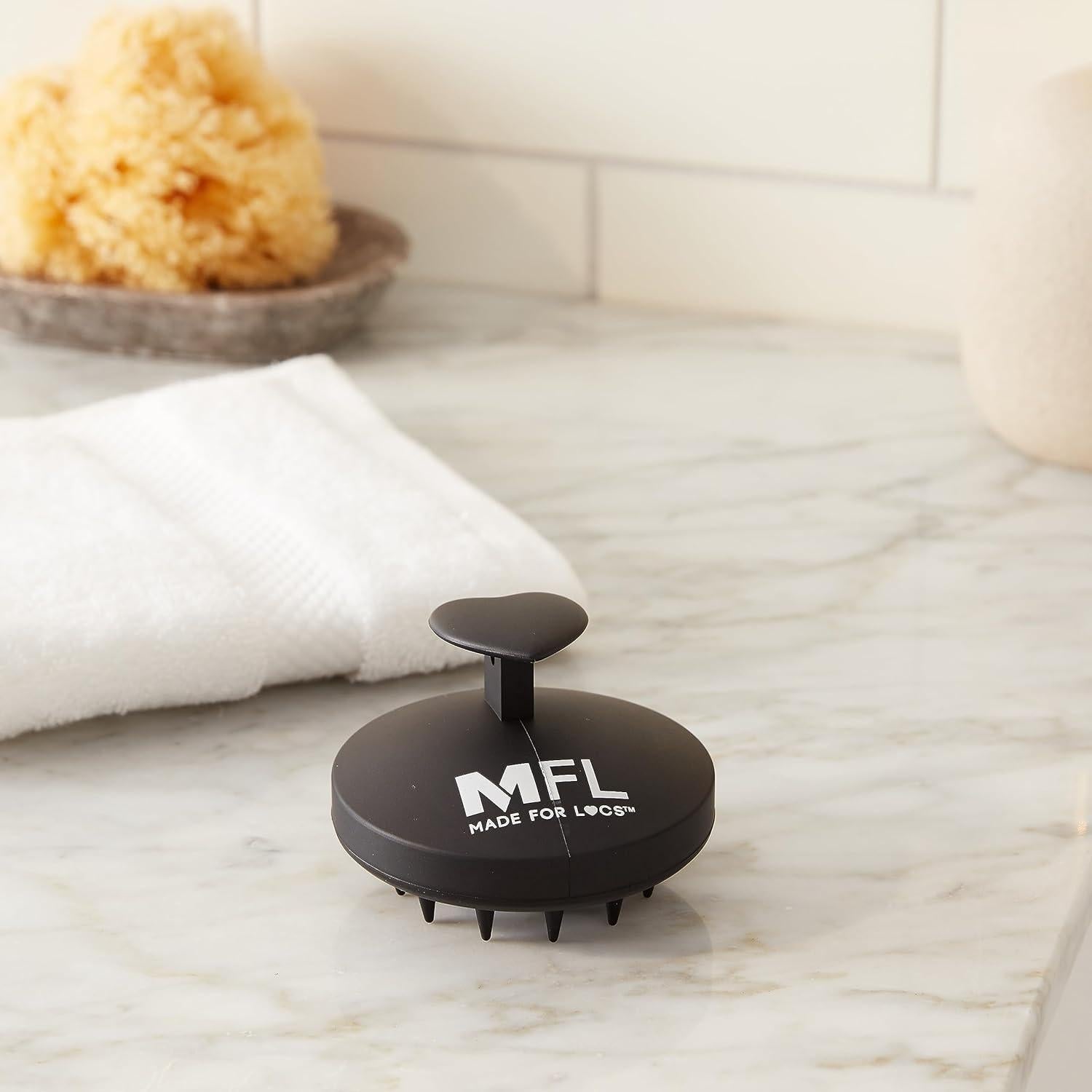 Cepillo de Champú de Silicona Hecho para Locs - Suave y Ergonómico