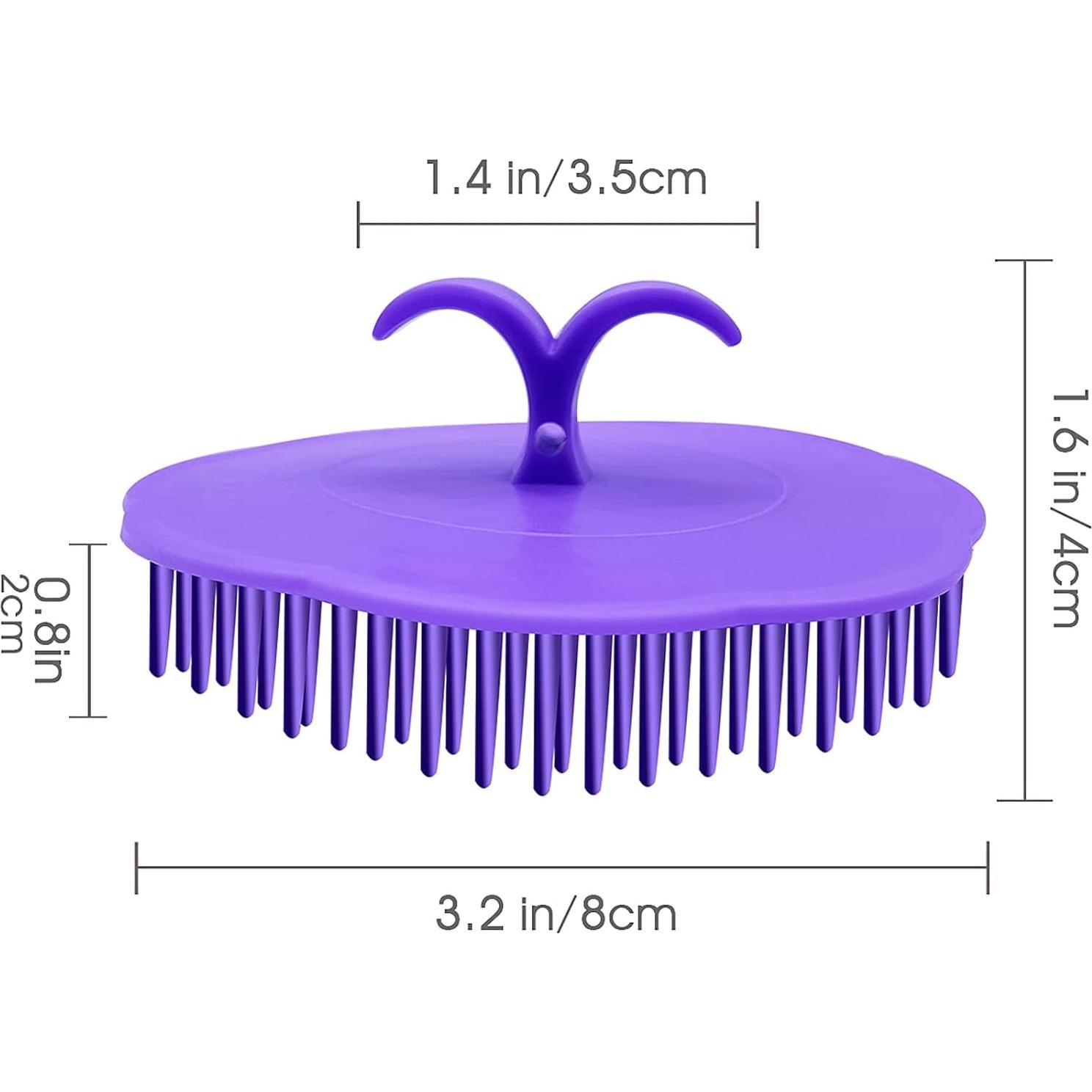 Cepillo Masajeador para Cuero Cabelludo Kissfee - 2 Unidades Púrpura