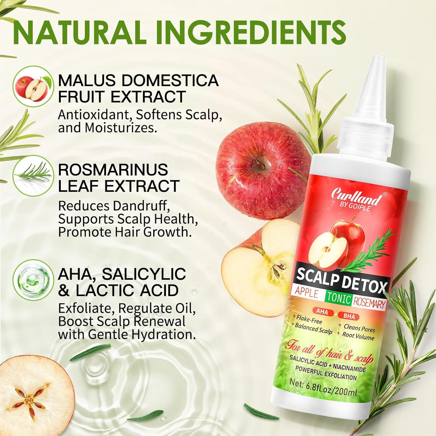 Tónico Exfoliante Curlland Romero y Manzana 200ml + Cepillo