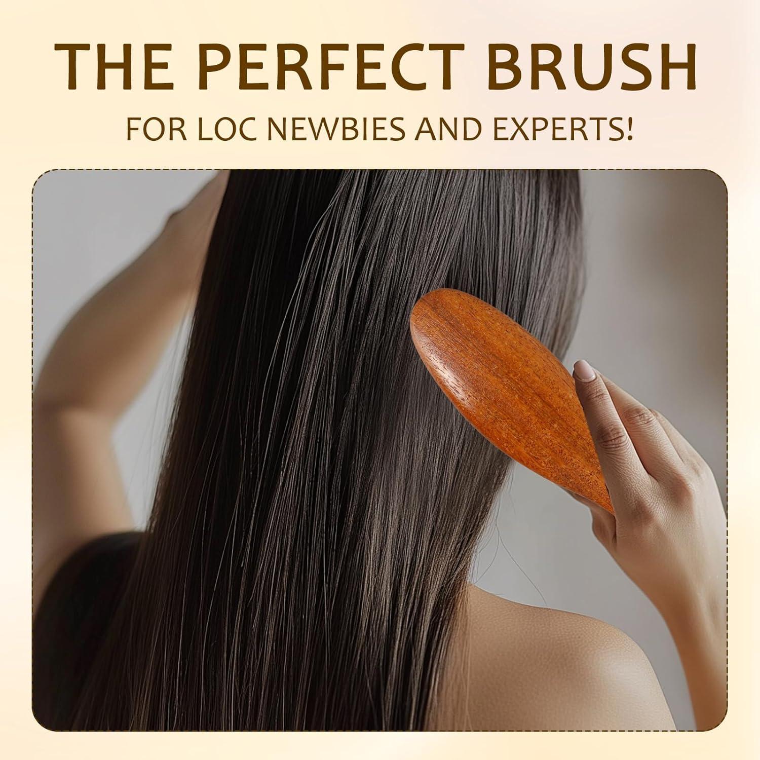 Cepillo Loc para Dreads de Madera Sándalo Verde - Peine Masaje 24.89 cm