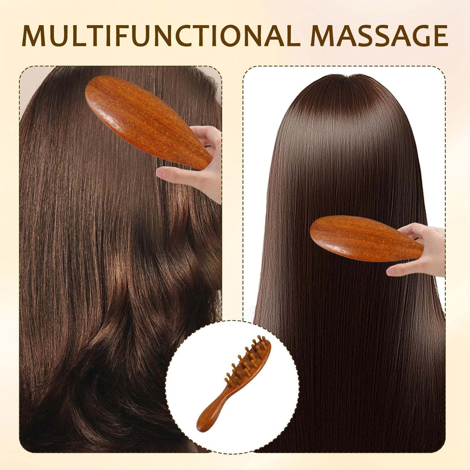 Cepillo Loc para Dreads de Madera Sándalo Verde - Peine Masaje 24.89 cm