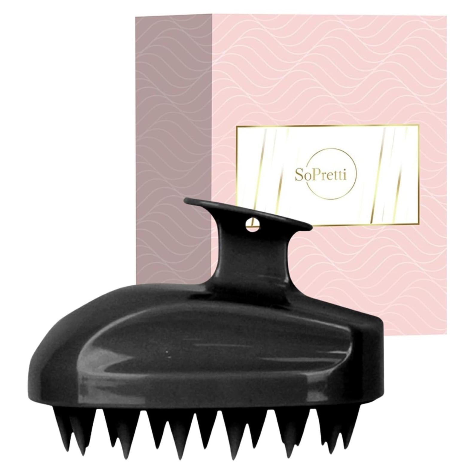 Cepillo de Masaje SoPretti para Cuero Cabelludo - Negro