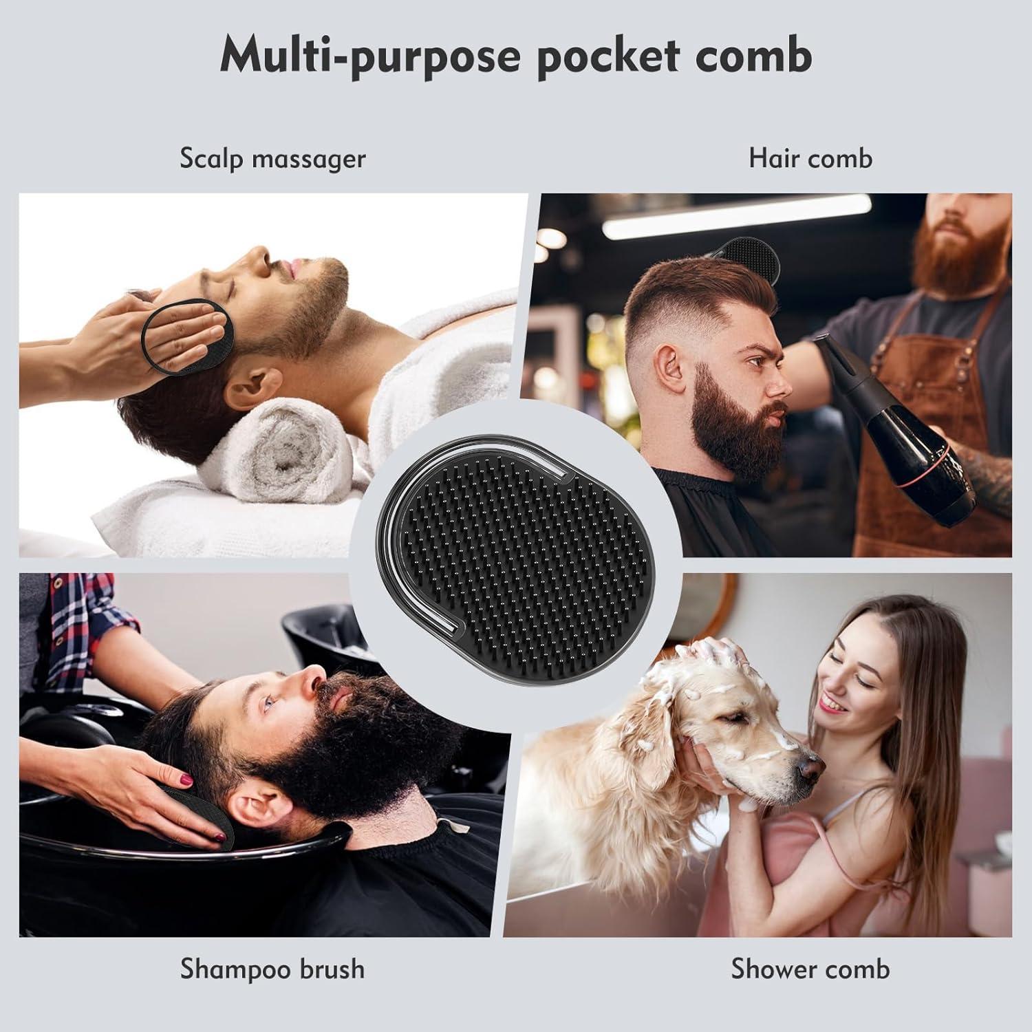 6 Peines de Palma para Hombres TEESSUE - Peine de Bolsillo