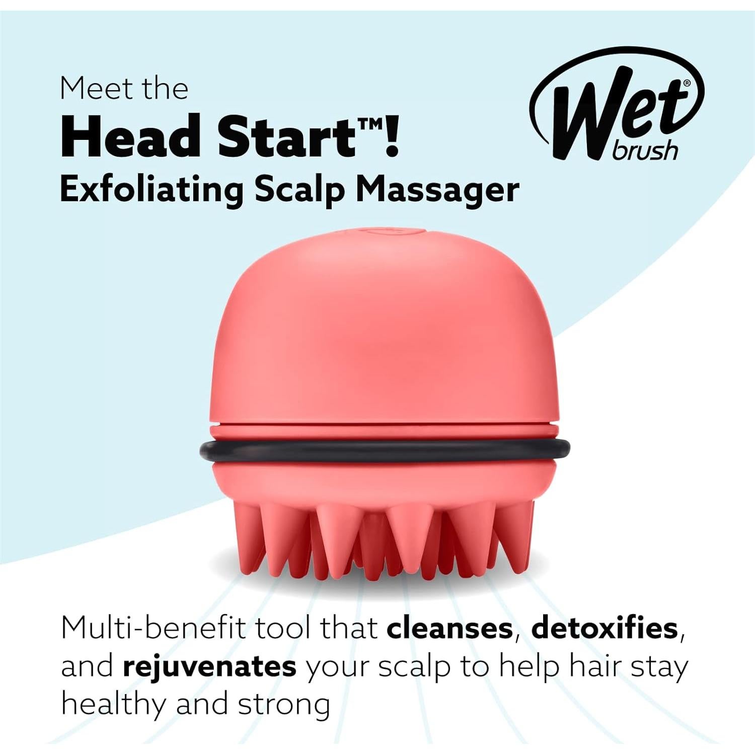 Masajeador Exfoliante Wet Brush Coral para Cuero Cabelludo