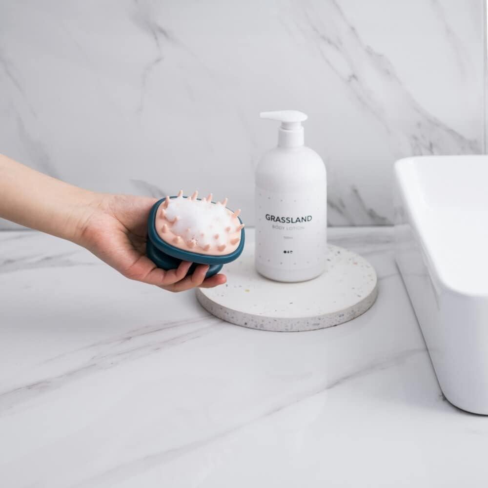 Cepillo de Champú de Silicona Ergonomico Zotia - Masajeador Cuero Cabelludo