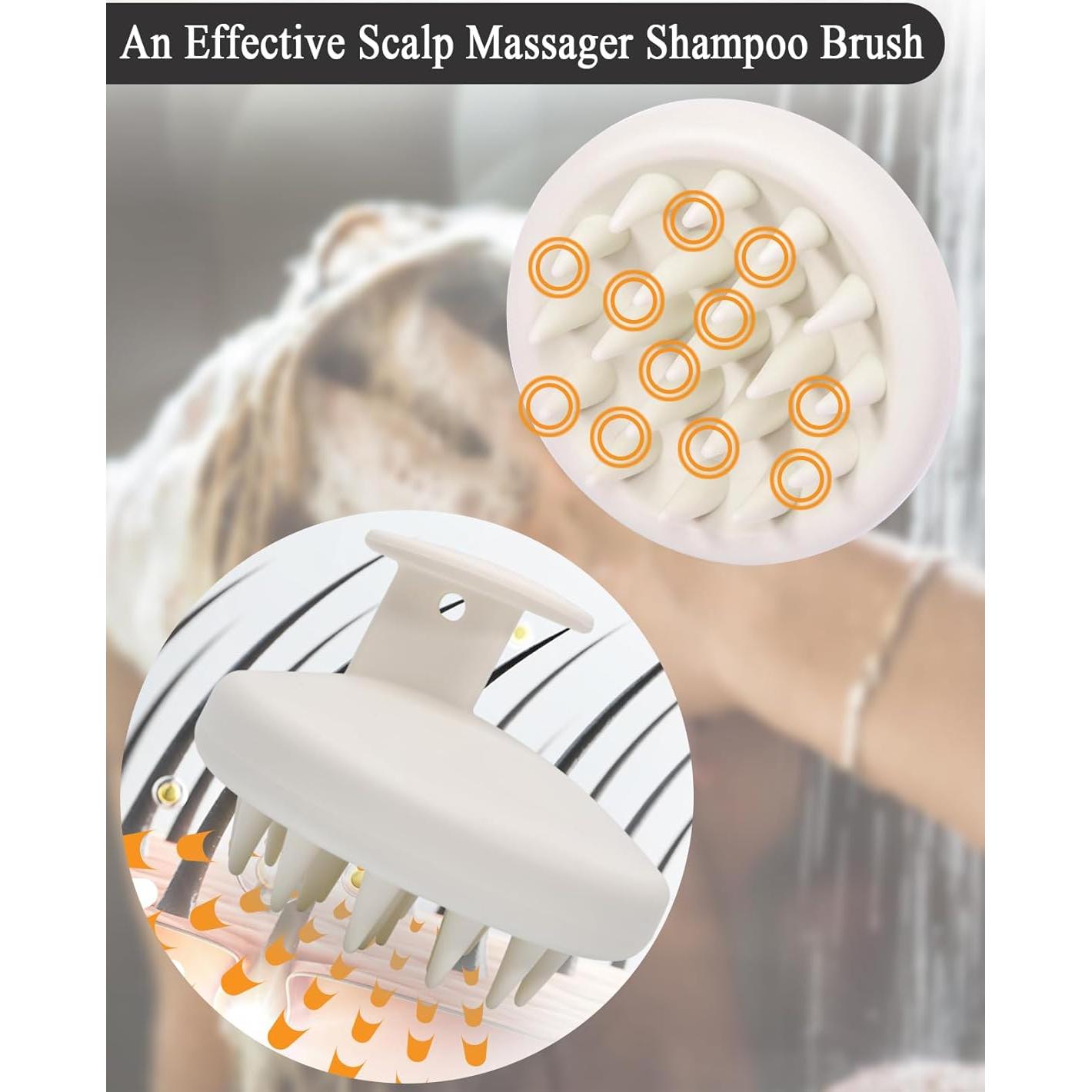 Masajeador de Cuero Cabelludo Inscca Blanco - Estimula Crecimiento