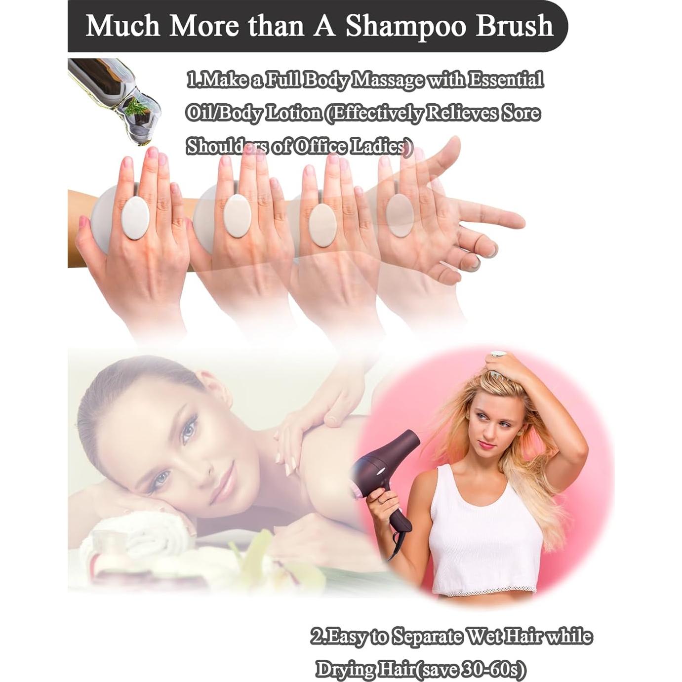 Masajeador de Cuero Cabelludo Inscca Blanco - Estimula Crecimiento