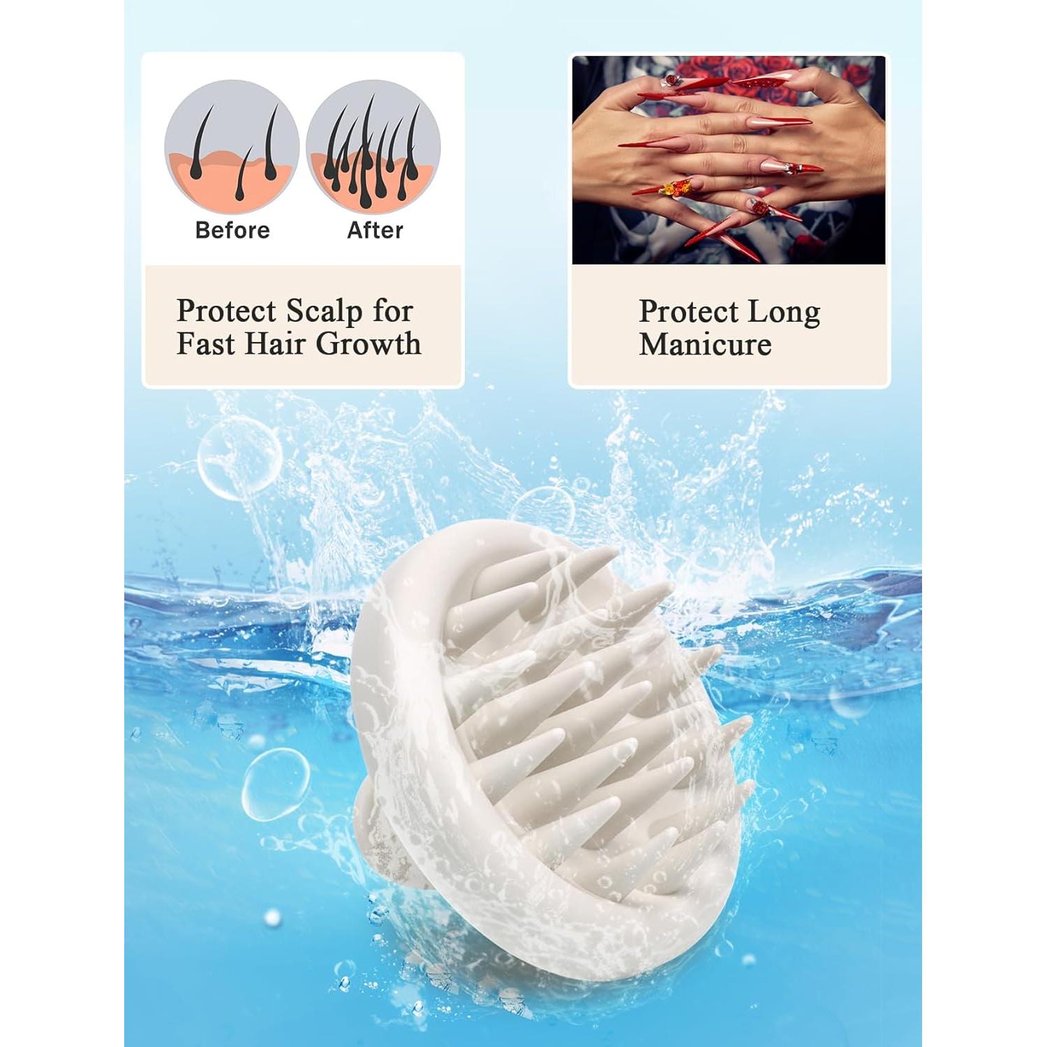 Masajeador de Cuero Cabelludo Inscca Blanco - Estimula Crecimiento