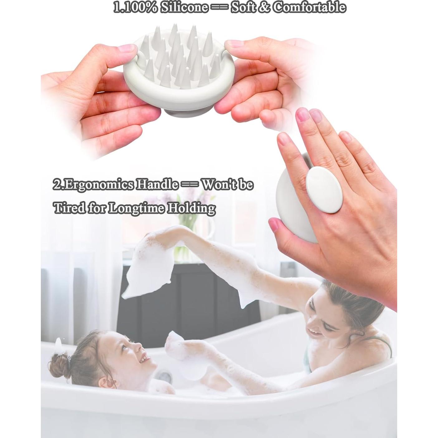 Masajeador de Cuero Cabelludo Inscca Blanco - Estimula Crecimiento