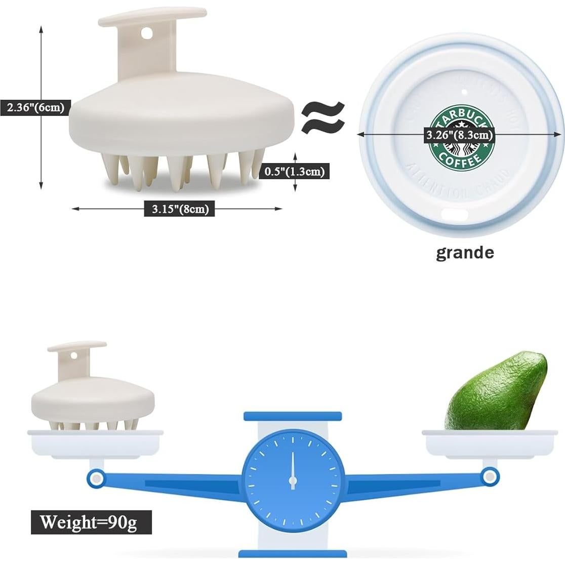 Masajeador de Cuero Cabelludo Inscca Blanco - Estimula Crecimiento