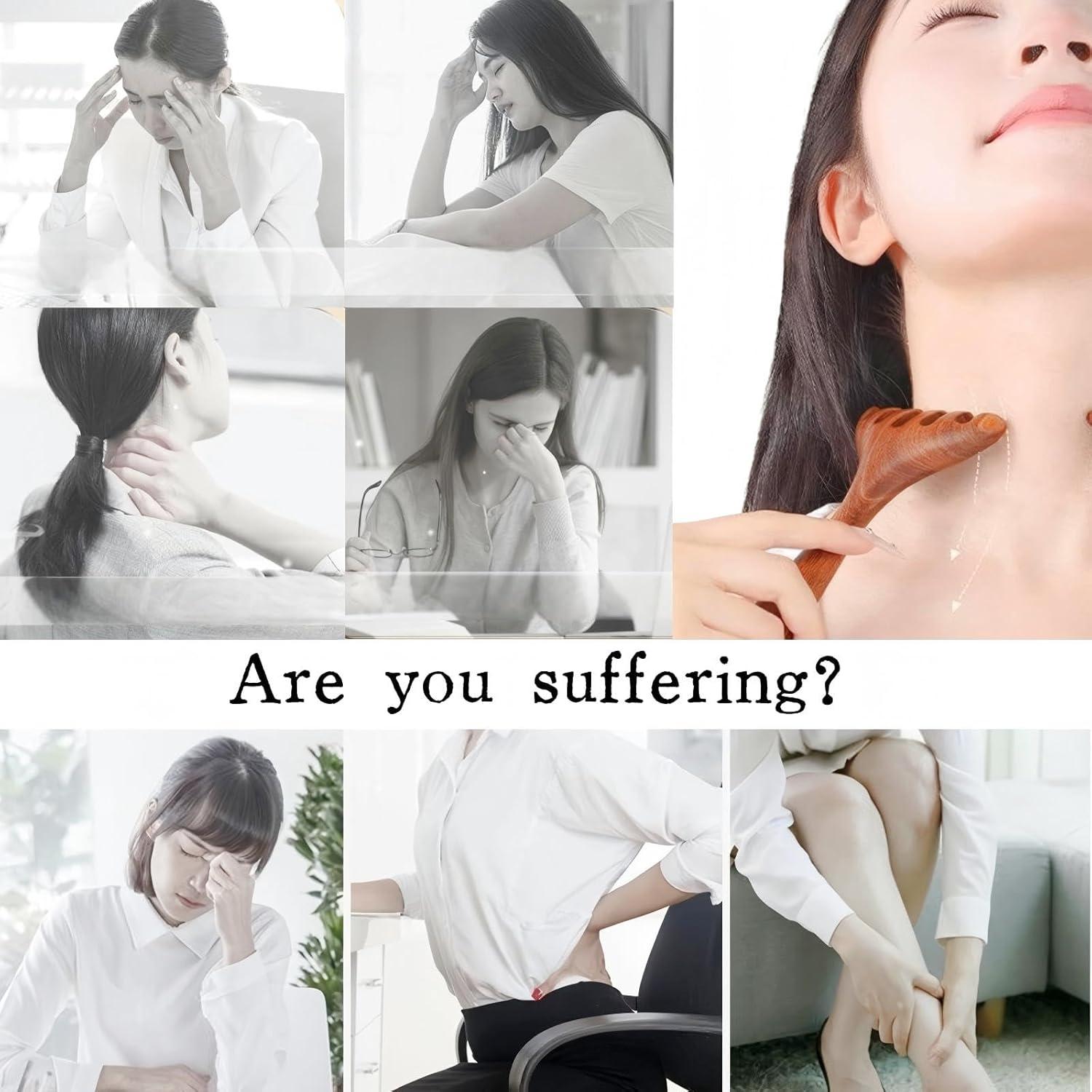 Peine de Masaje de Sándalo KINTEGOOD Mango Largo 15cm