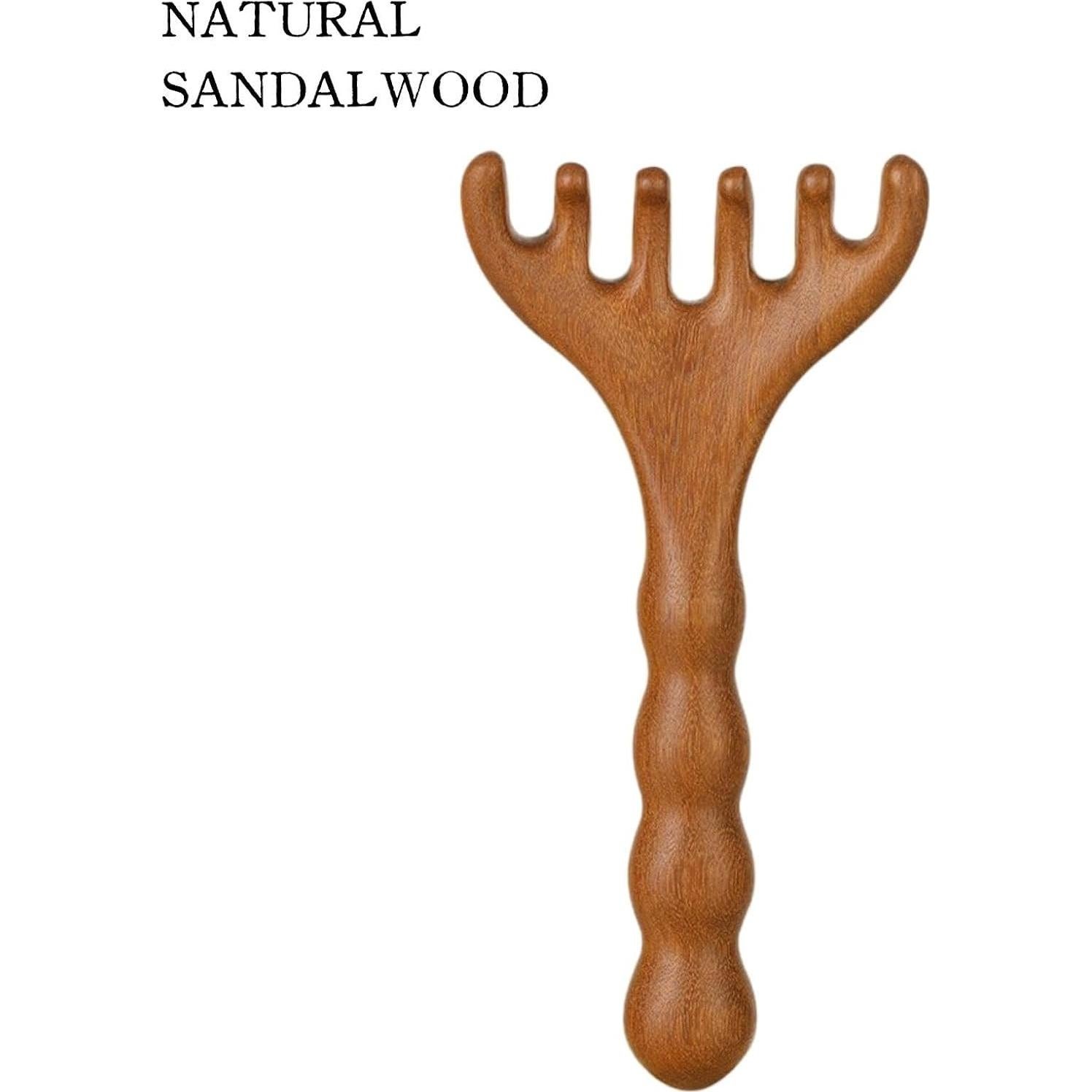 Peine de Masaje de Sándalo KINTEGOOD Mango Largo 15cm