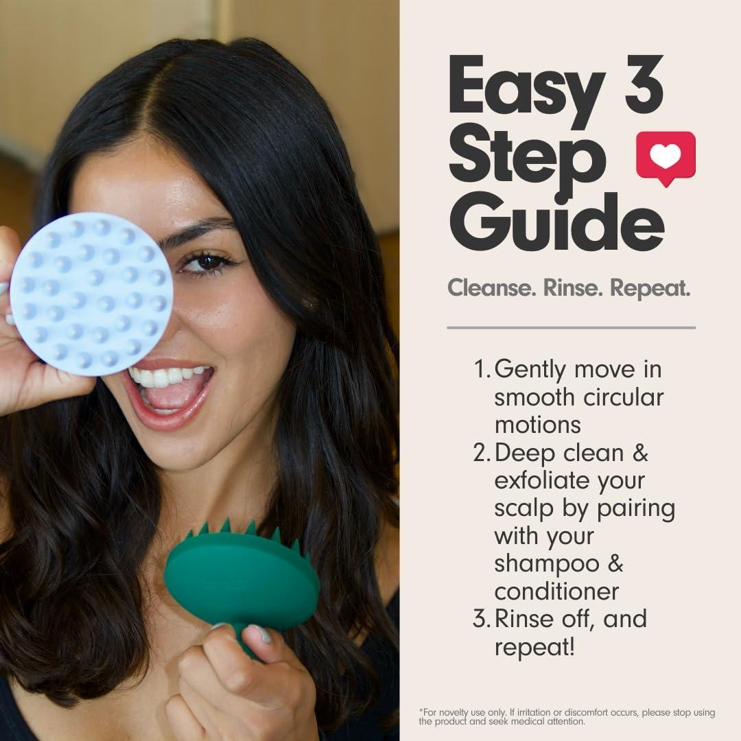 Masajeador de cuero cabelludo Sxnse SX3 Rosa - Exfoliante de silicona