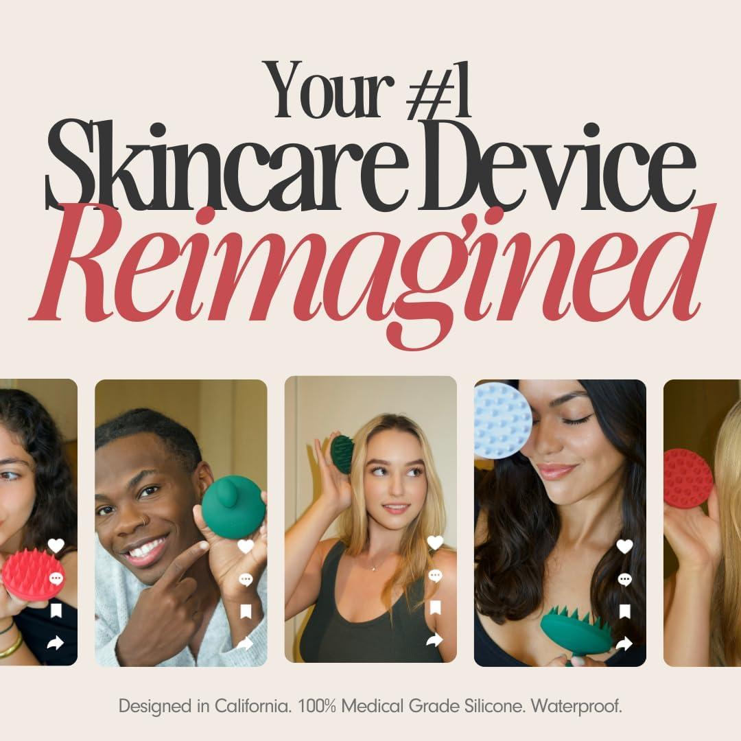 Masajeador de cuero cabelludo Sxnse SX3 Rosa - Exfoliante de silicona