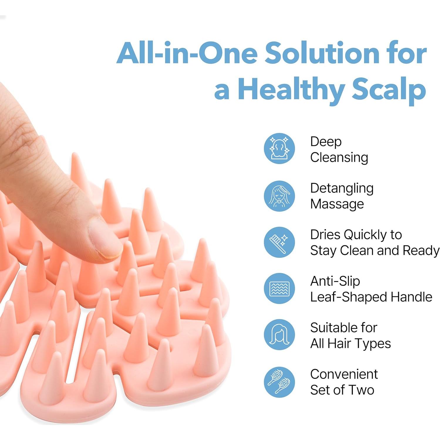 Set de 2 Cepillos de Masaje Sylune para Cuero Cabelludo