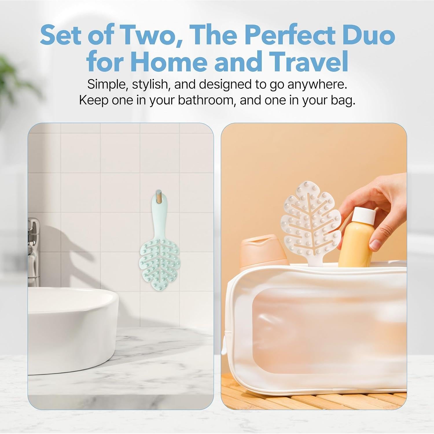 Set de 2 Cepillos de Masaje Sylune para Cuero Cabelludo