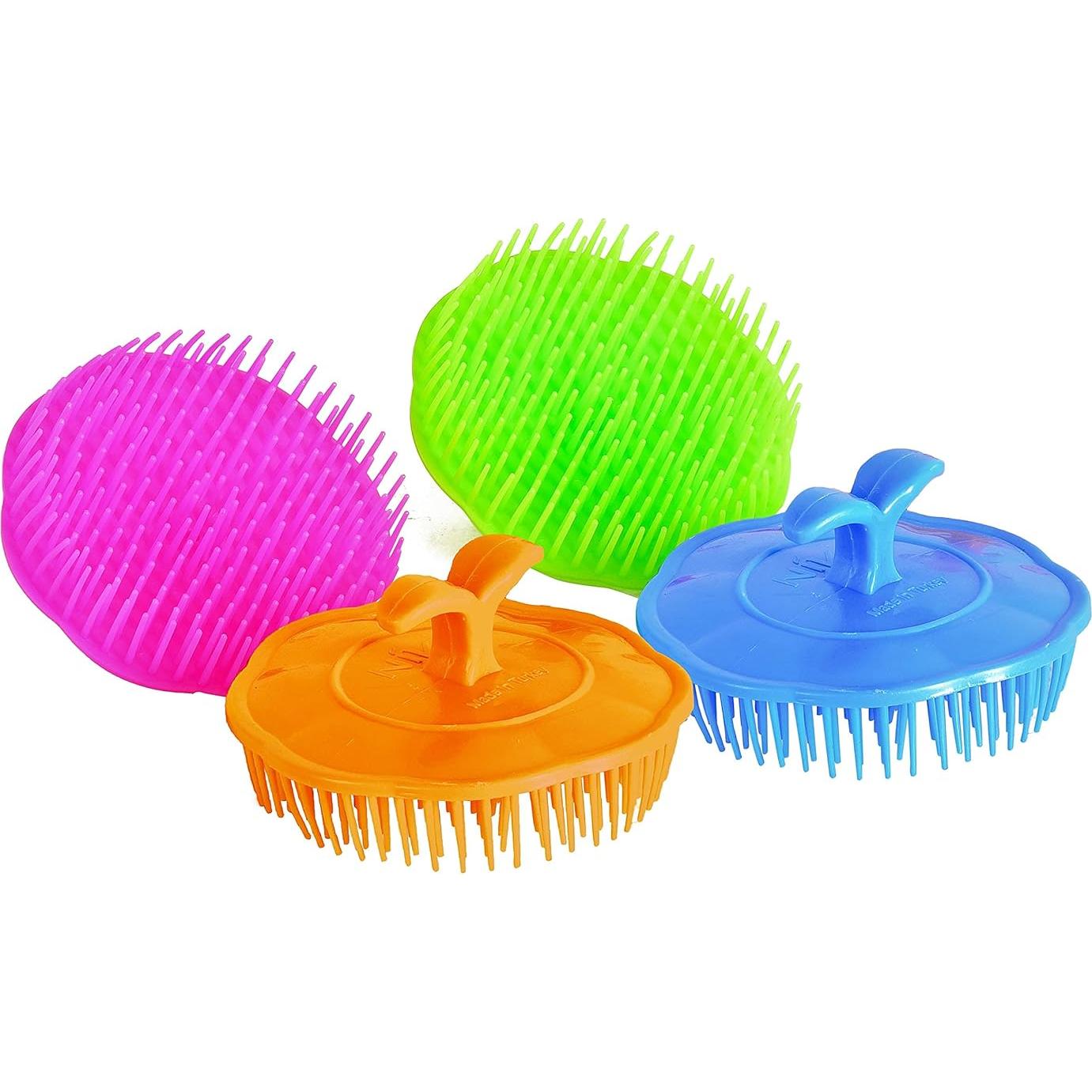 Cepillo Masajeador de Cuero Cabelludo Niva - Exfoliador 4 Piezas