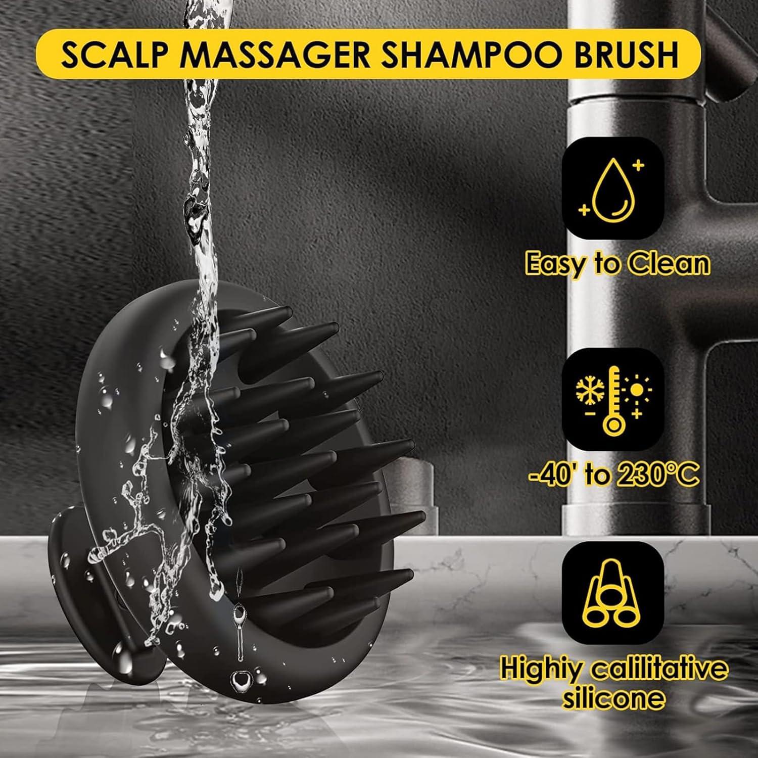 Cepillo de Silicona MZEL para Masaje del Cuero Cabelludo 7.5cm