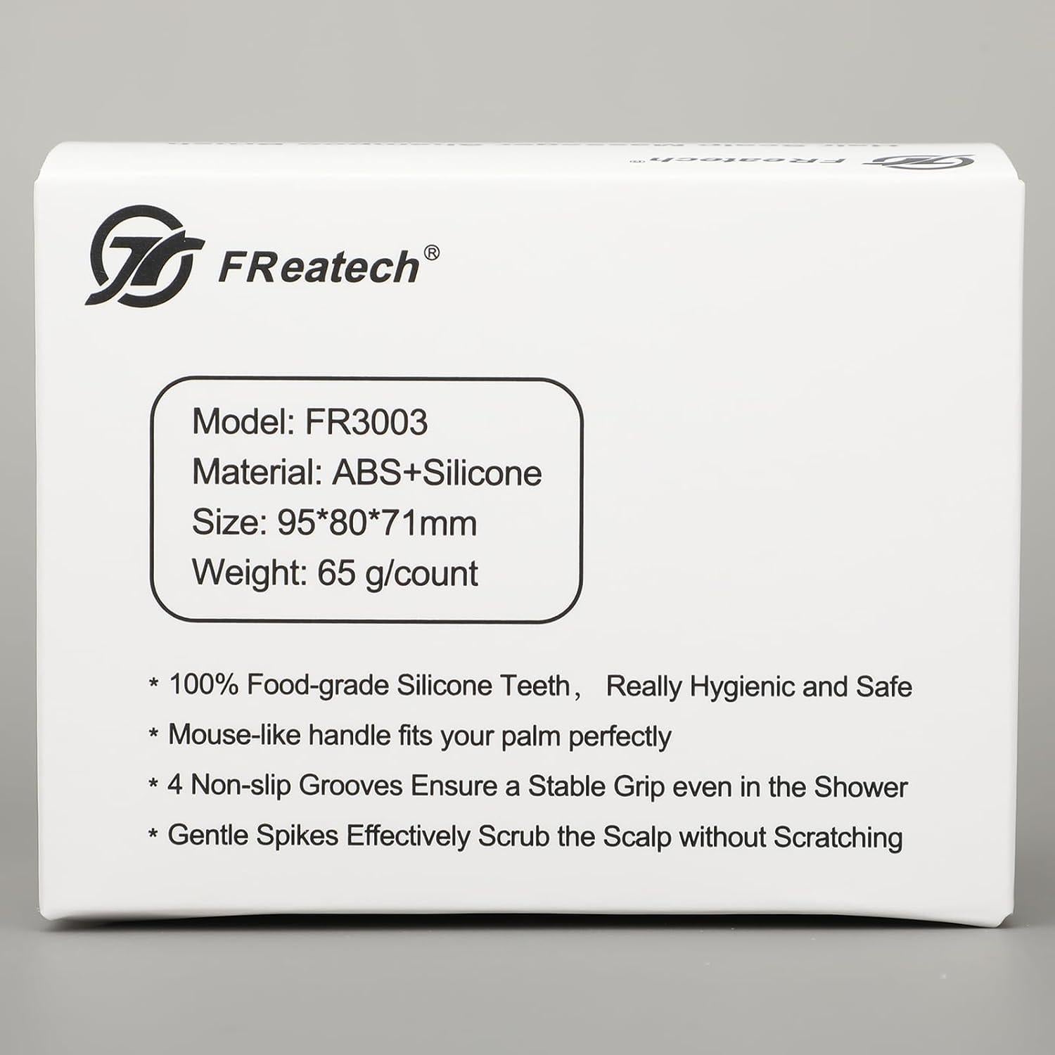 Cepillo Masajeador de Cuero Cabelludo FREATECH Negro 9.4x7.9cm