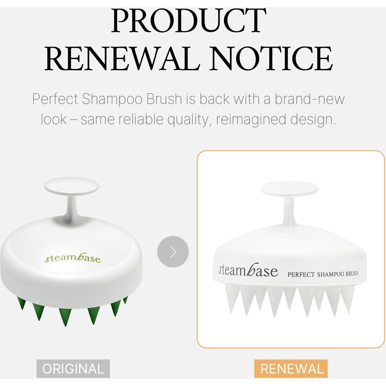 Cepillo de Champú Perfecto STEAMBASE | Masajeador Ergonómico