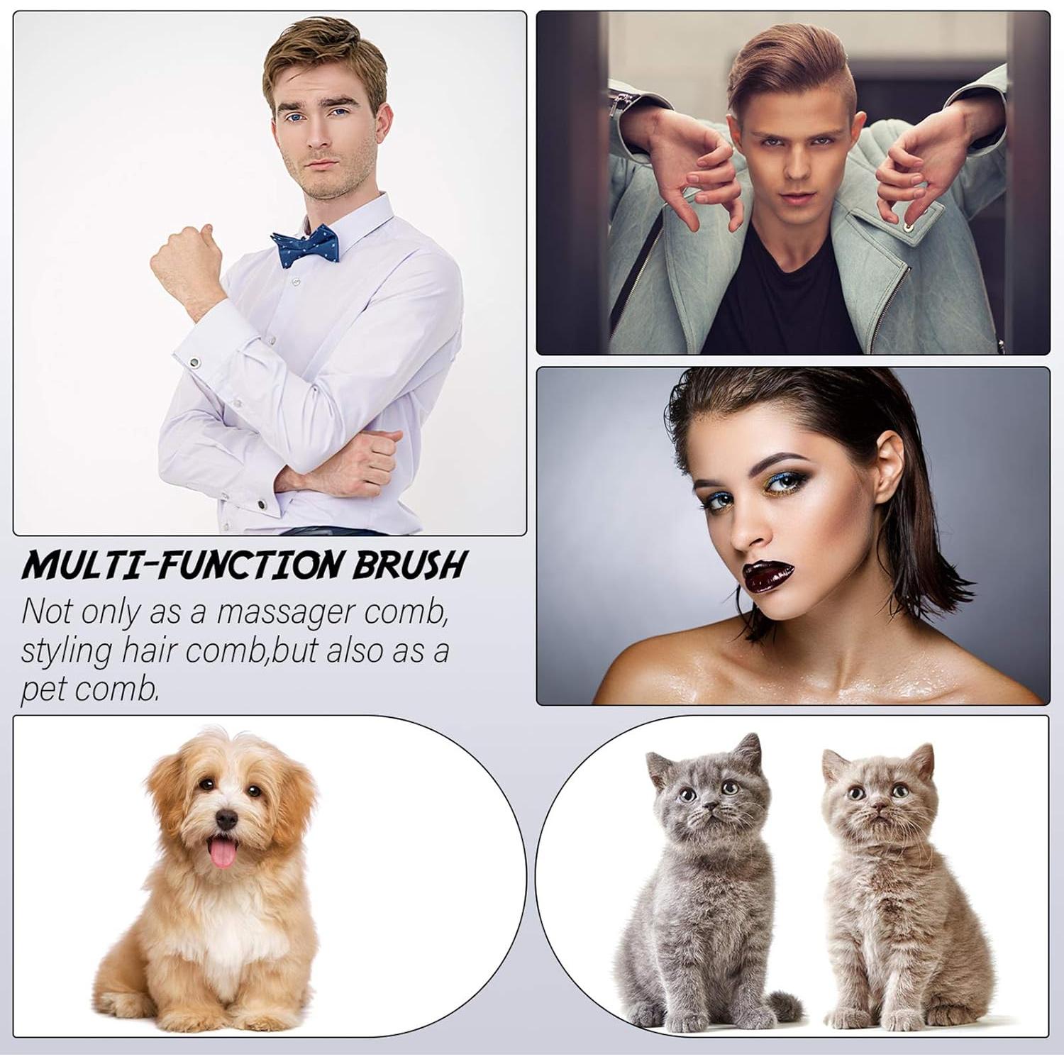 6 Peines de Palma de Bolsillo Patelai - Cepillos Masajeadores