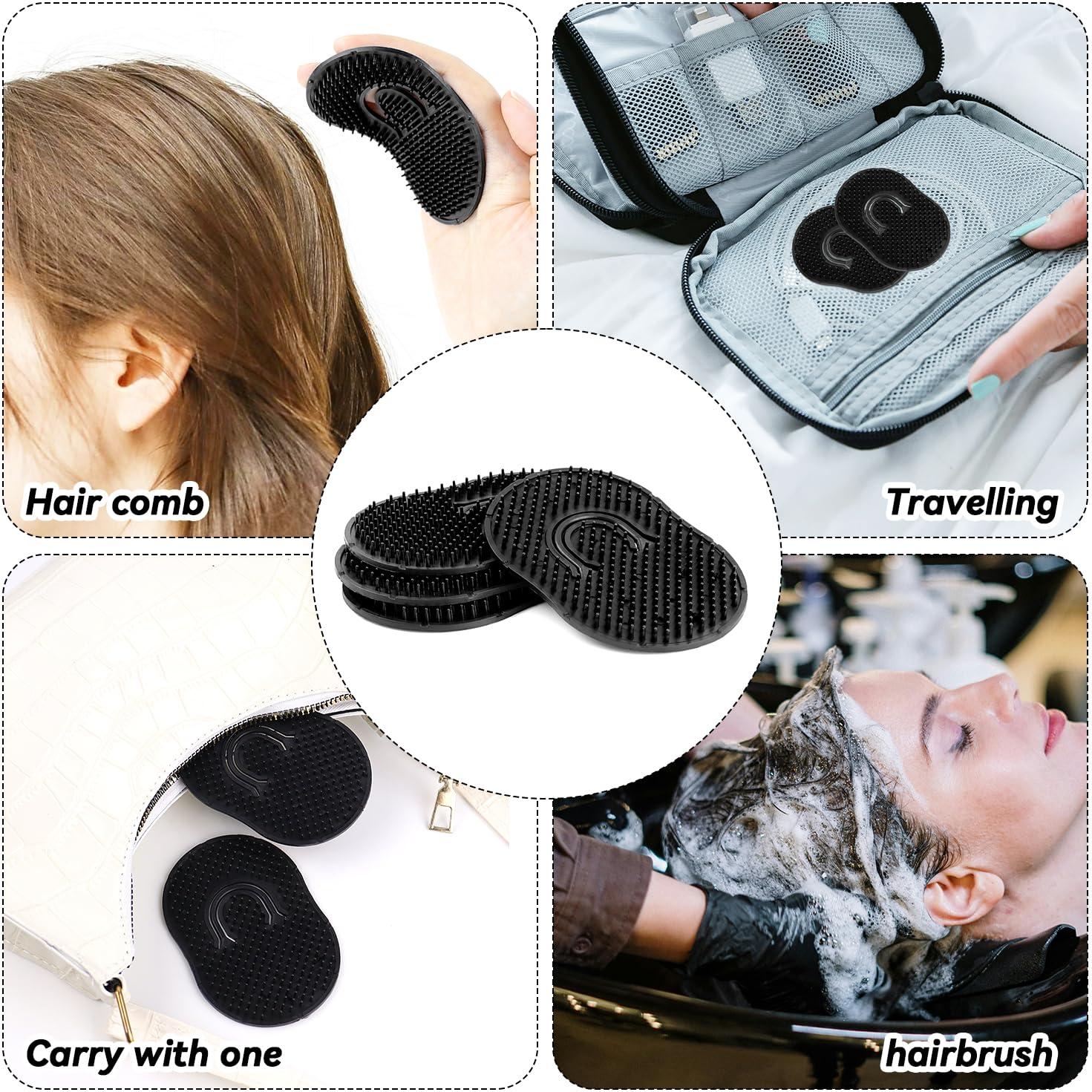 Peine de Palma Tenalleys Negro 4 Pcs Cepillo Masajeador