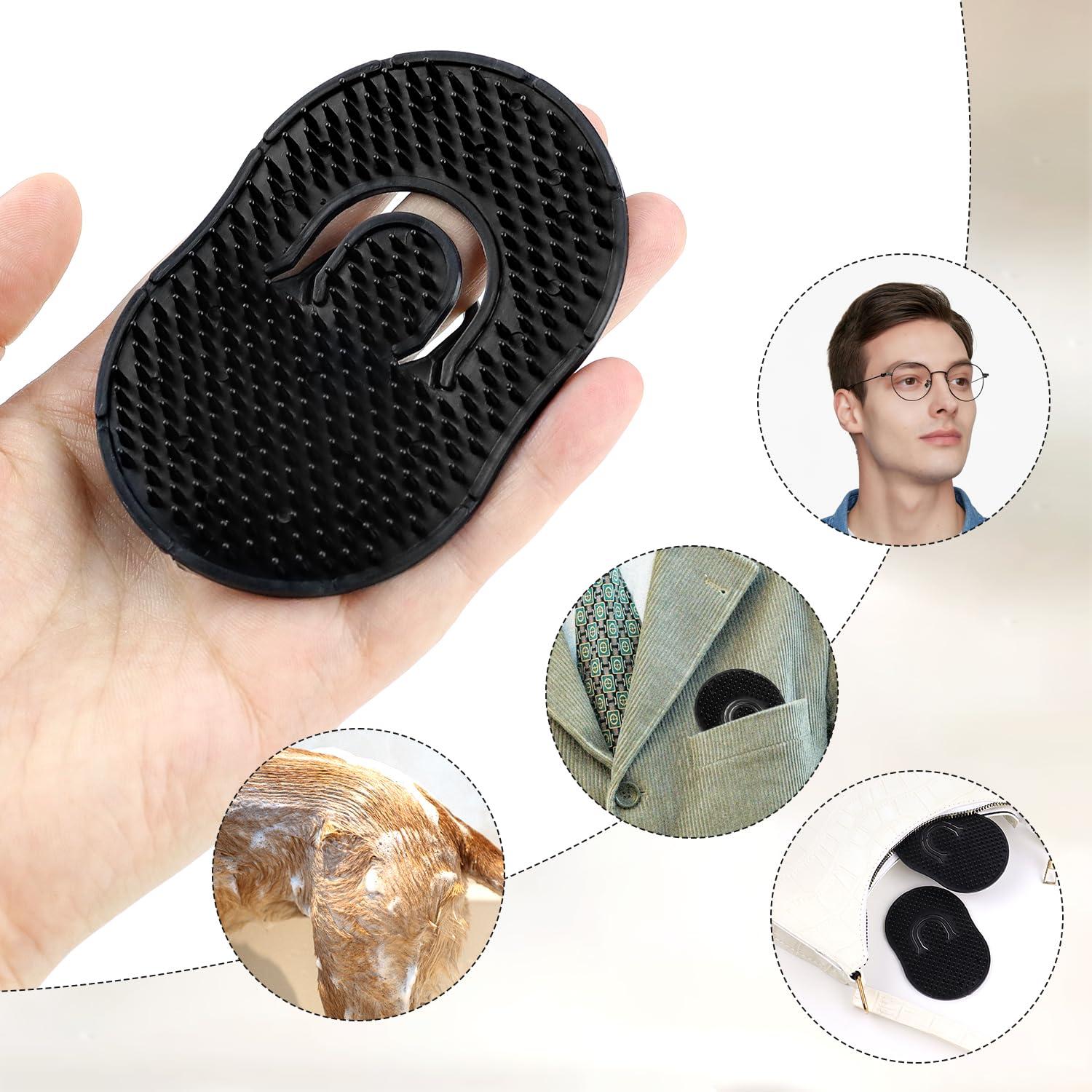 Peine de Palma Tenalleys Negro 4 Pcs Cepillo Masajeador