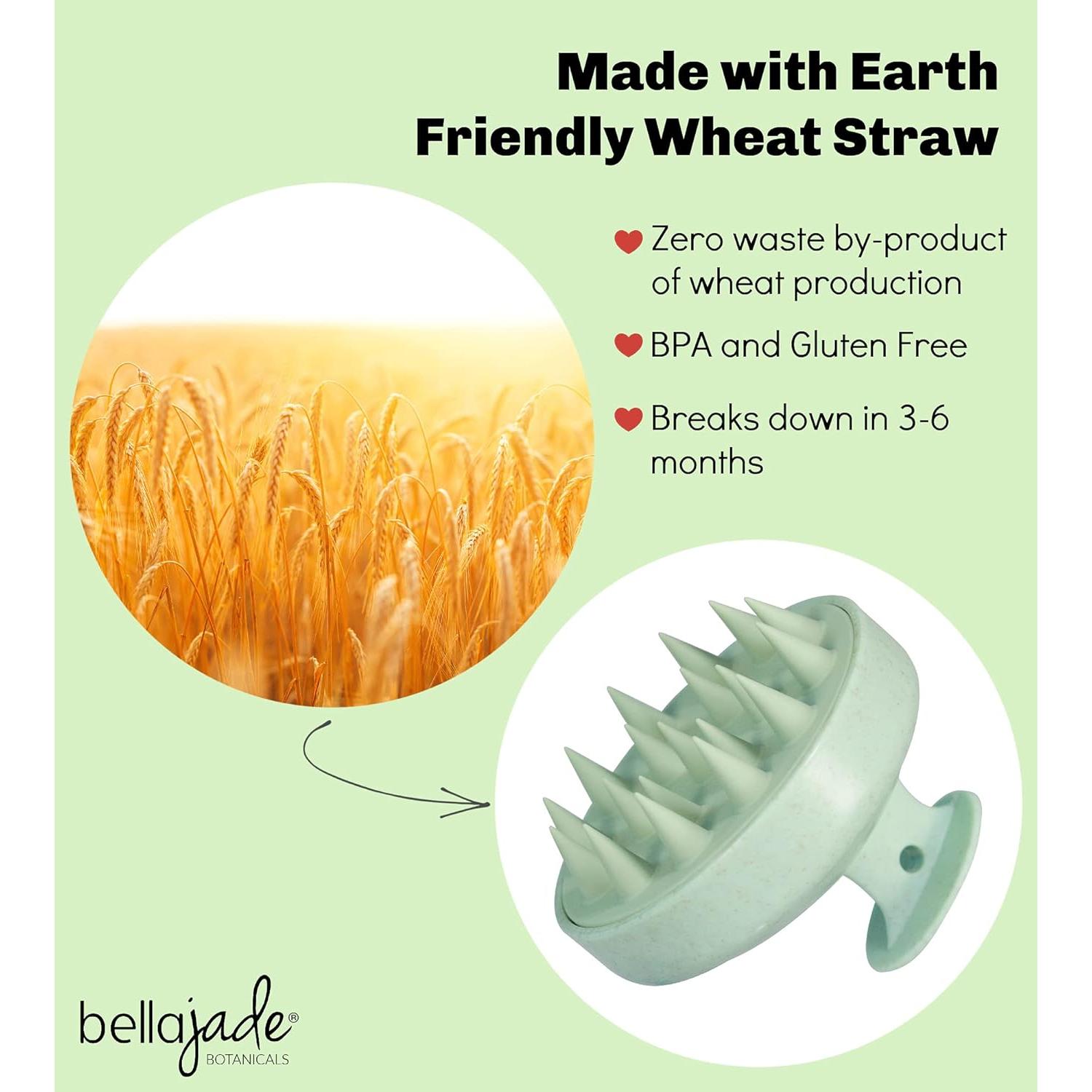 Cepillo de Masaje para Cuero Cabelludo Bella Jade Verde