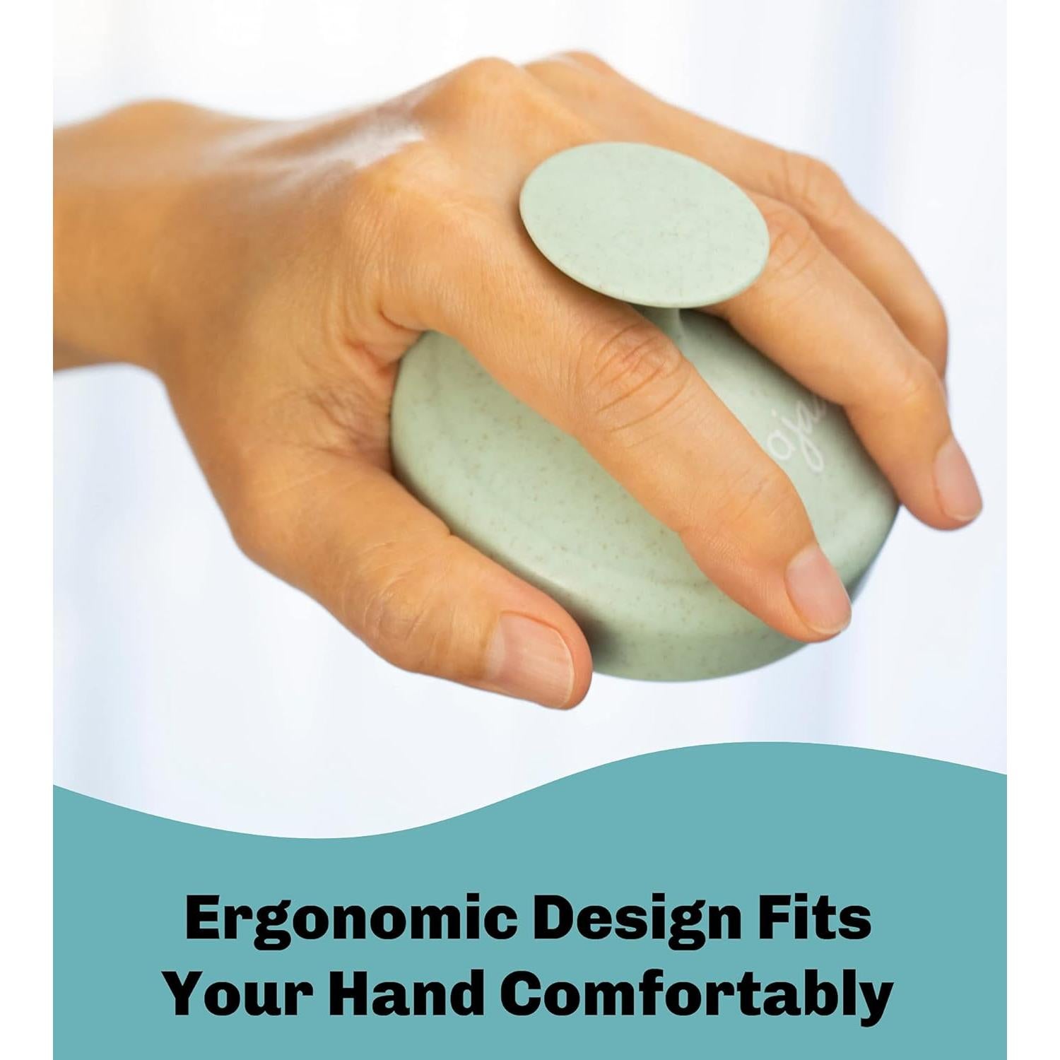 Cepillo de Masaje para Cuero Cabelludo Bella Jade Verde