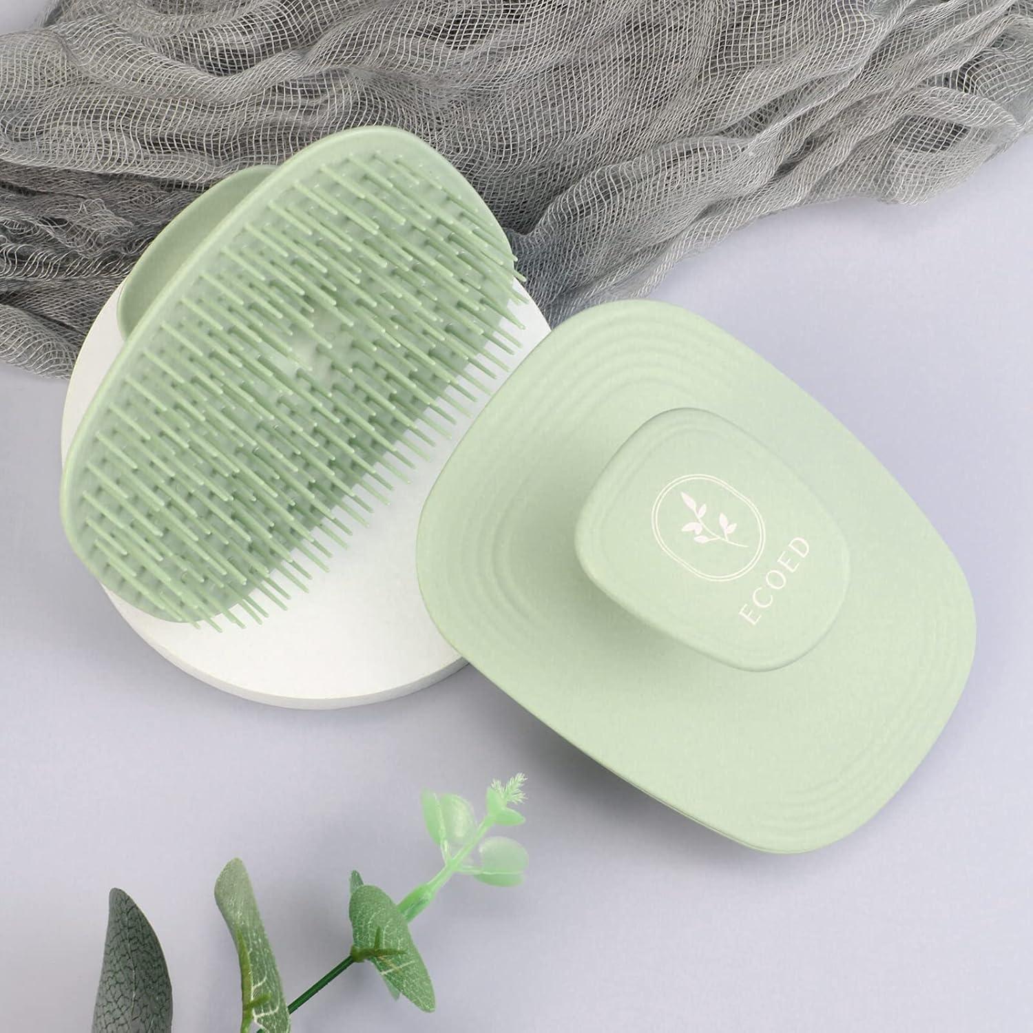 Cepillo de Champú Exfoliador Ecoed Verde para Cuero Cabelludo